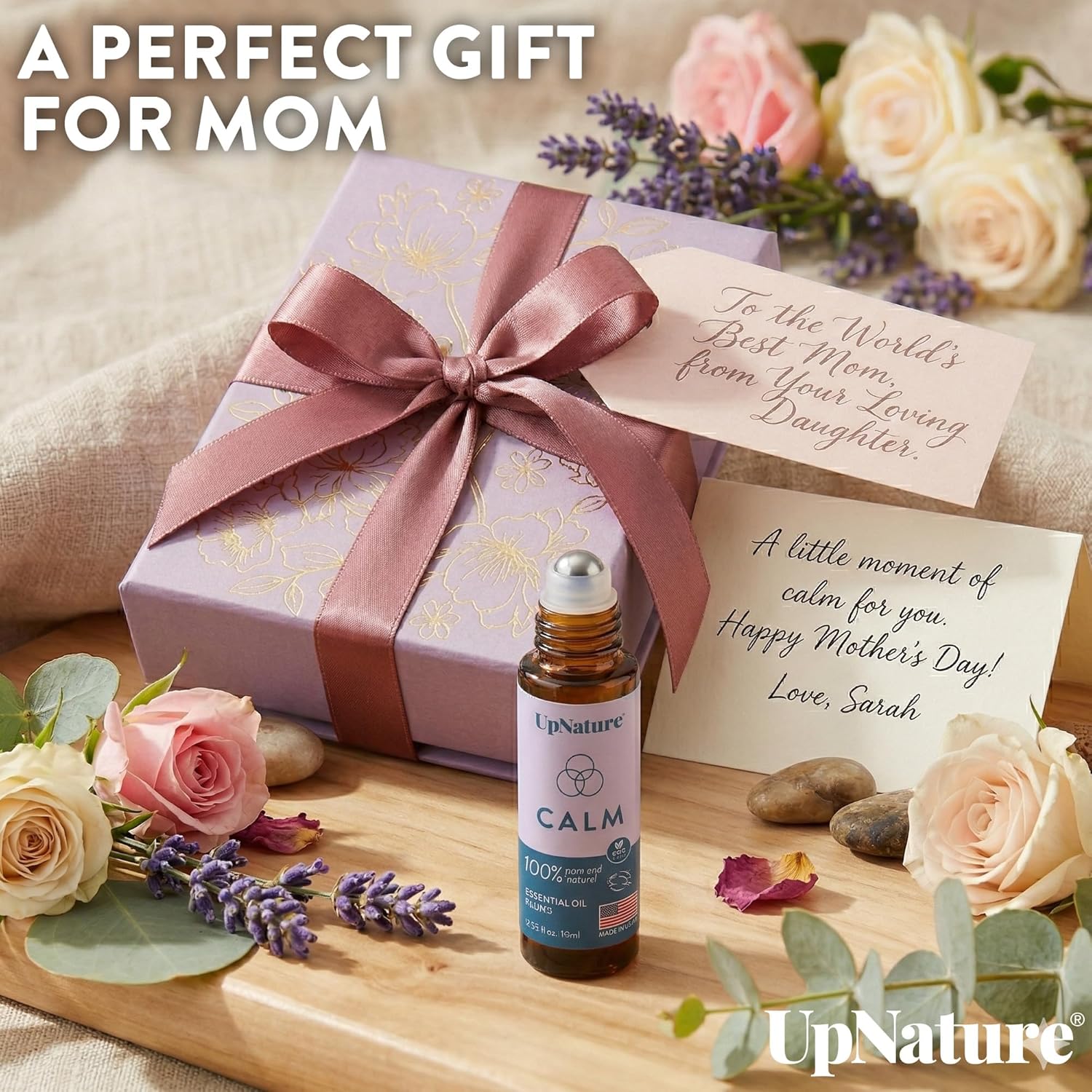 UpNature Calm Essential Oil Roll On - Self Care Gifts for Mom Women Her - 100% Natural Aromatherapy Blend for Relaxation Relief - Image 3