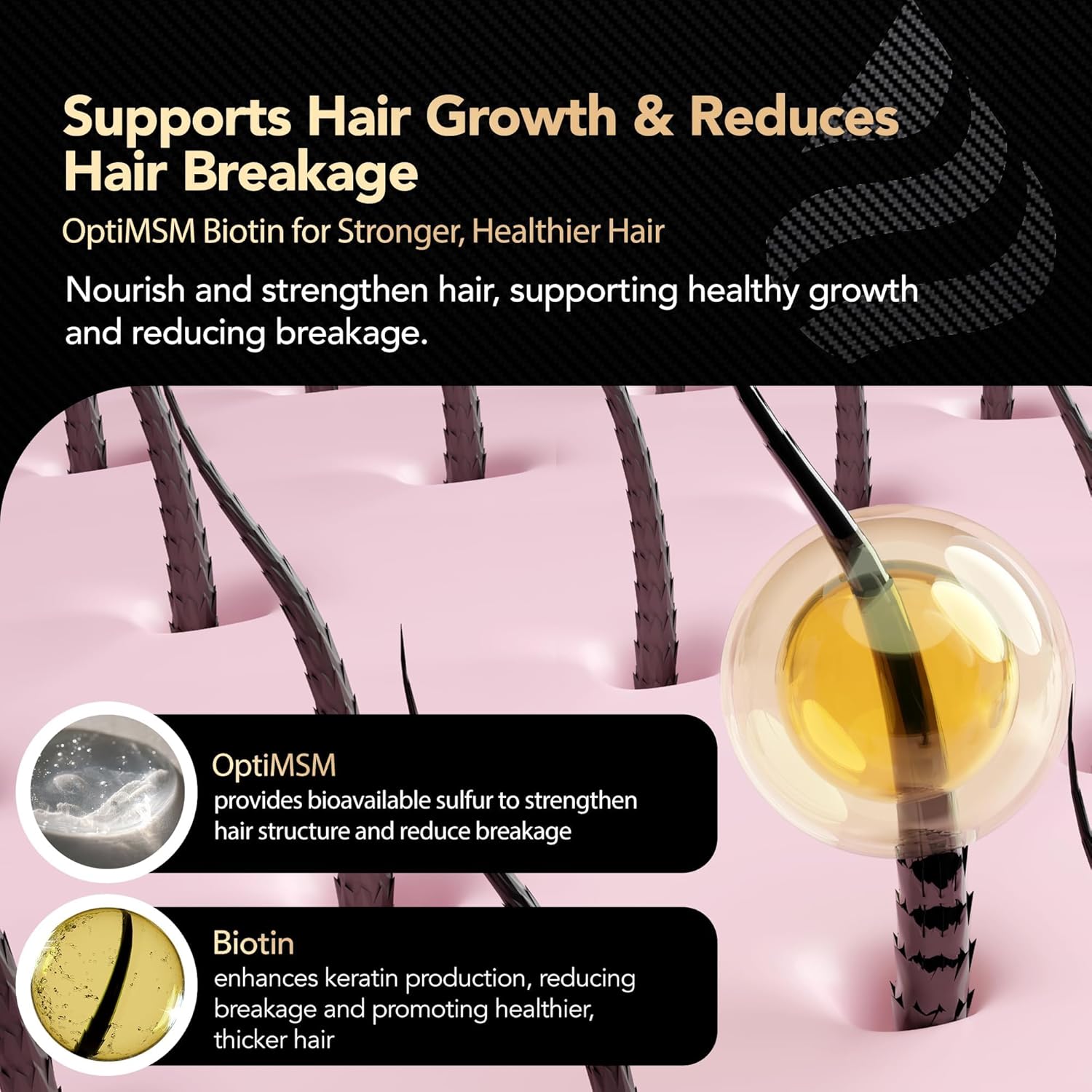 ThickTails Hair Growth Vitamins for Women – Biotin, Collagen, Omega-3 & Iron – 60 Capsules – Hair Growth Supplements for Thicker, Fuller-Looking Hair, Menopause & Postpartum Support - Image 6