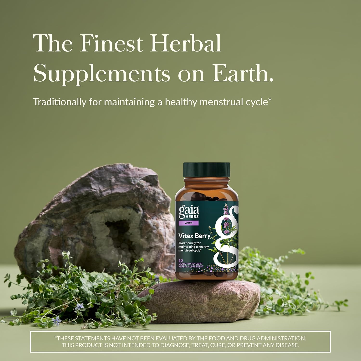 Gaia Herbs Vitex Berry - Vitex Traditionally Used to Support Hormone Balance for Women & a Healthy Menstrual Cycle* - 60 Vegan Liquid Phyto-Caps (30 Servings) - Image 2