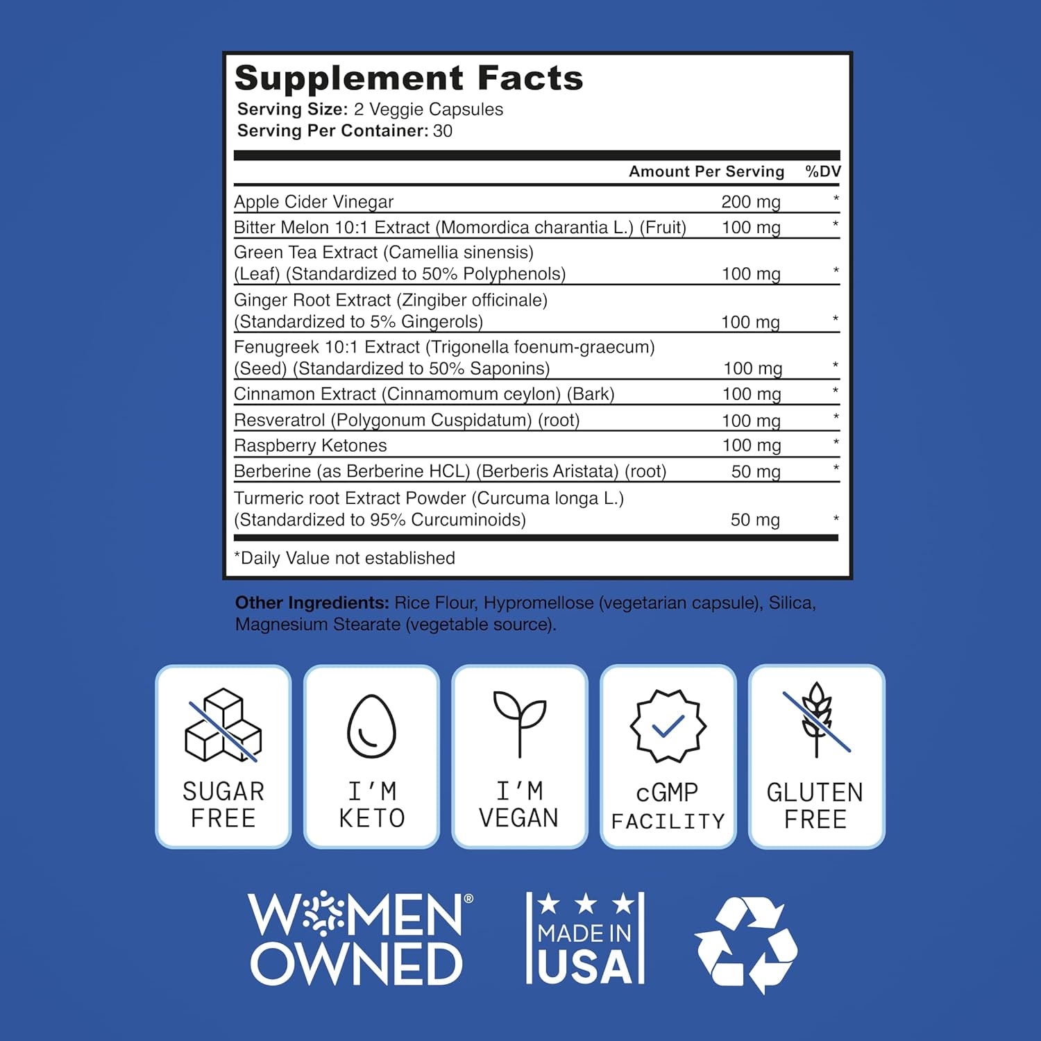 SELF NUTRITION GLP-1 Natural Supplement for Women – Third-Party Tested - Metabolism & Appetite Support with Berberine, Green Tea, Cinnamon & Resveratrol – Weight Management Supplement. Made in USA. - Image 7