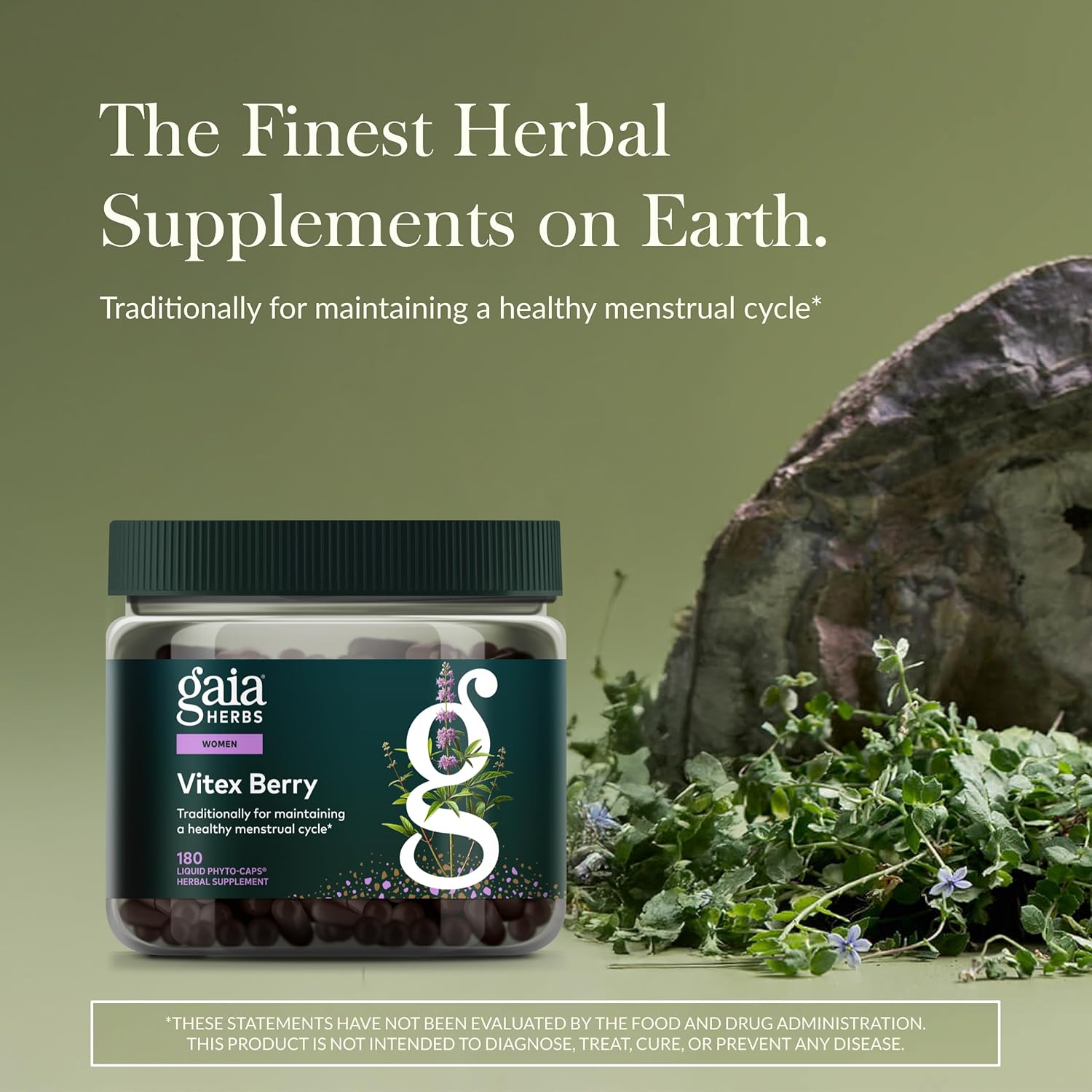 Gaia Herbs Vitex Berry - Vitex Traditionally Used to Support Hormone Balance for Women & a Healthy Menstrual Cycle* - 180 Vegan Liquid Phyto-Caps (90 Servings) - Image 2