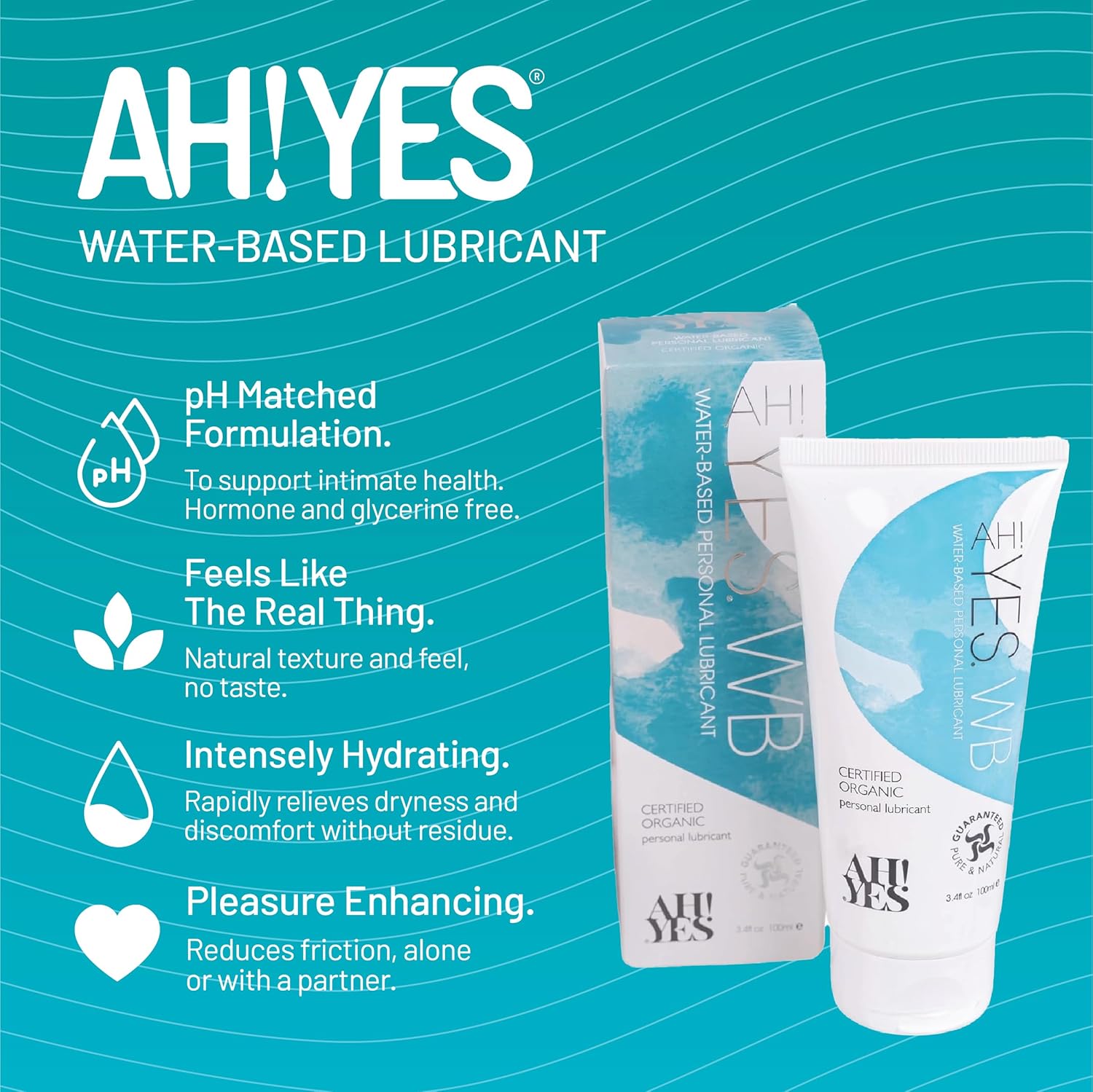 AH! YES® Intimate Health Starter Bundle | Certified Organic | Water-Based & Plant-Oil Lubricants, Vaginal Moisturizer & pH-Balanced Feminine Wash | Long-Lasting Hydration & Gentle Care - Image 4