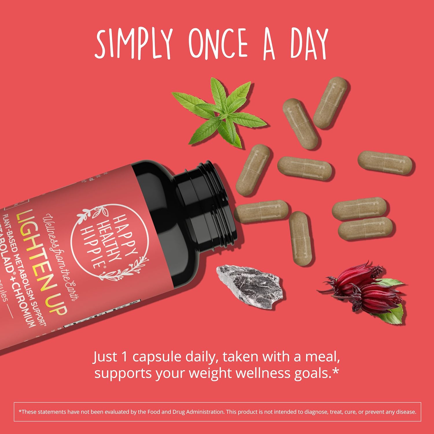 Happy Healthy Hippie GLP-1 Supplement (Metabolaid™ + Chromium) + Appetite Suppressant for Women | Metabolism Booster (AMPK) for Weight | Belly Fat Burner | Hunger & Cravings Control - 30 Vegan Caps - Image 8