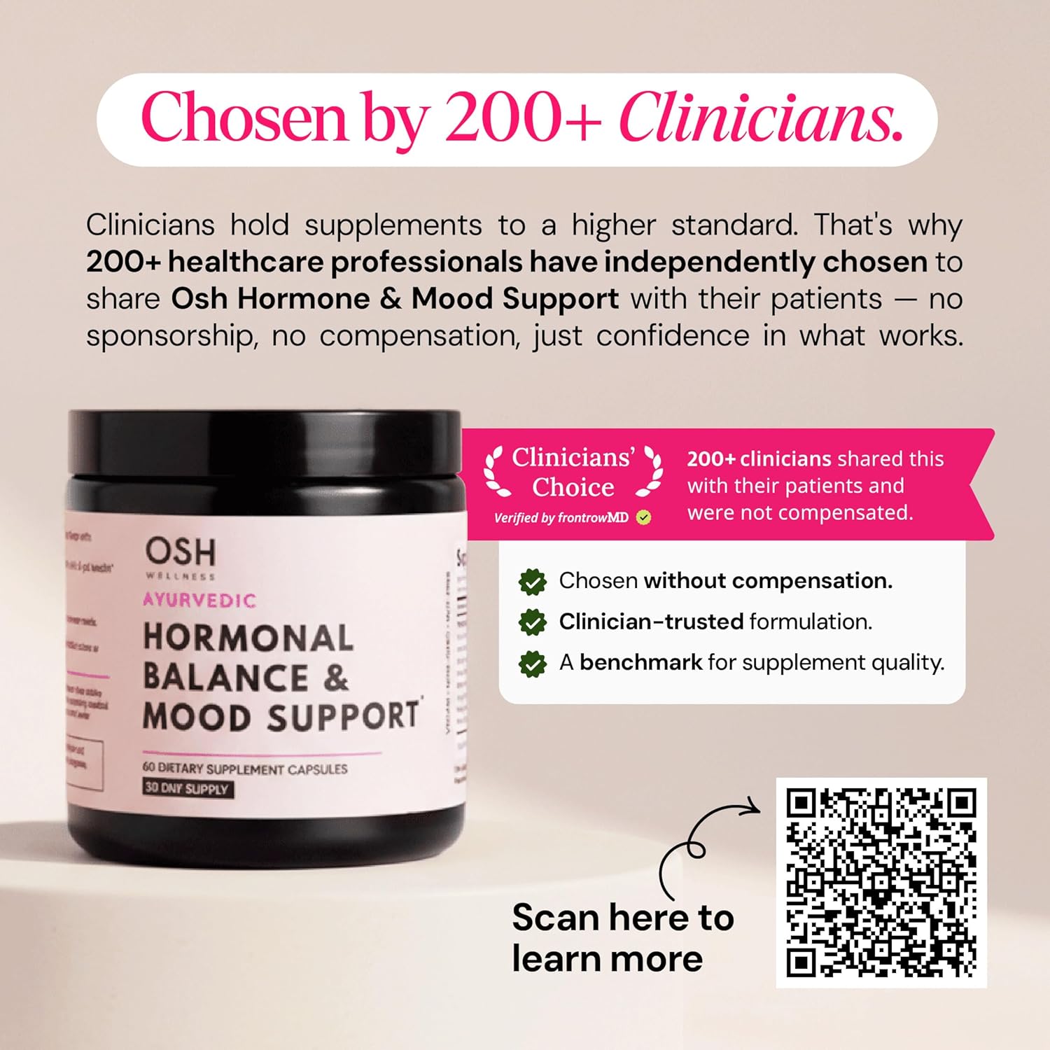 Ayurvedic Hormone Balance for Women | Cortisol Reducer | Mood, Energy, & Sleep Support | Regulates Estrogen | Stress Relief | Ashwagandha, Rhodiola, & Shatavari | Made in USA | 60 Ct. - OSH Wellness - Image 5
