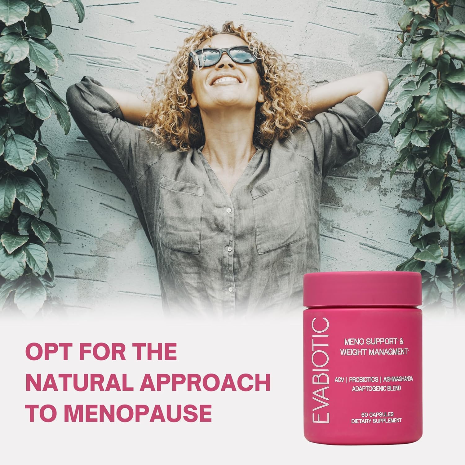 Complete Menopause Vitamins - Ashwaghanda, Probiotics, ACV for Weight Management, Hot Flashes, Night Sweats, Bloat, Hormone Balance - Vegan 60 Caps Menopause Supplements for Women Non-GMO - Image 2