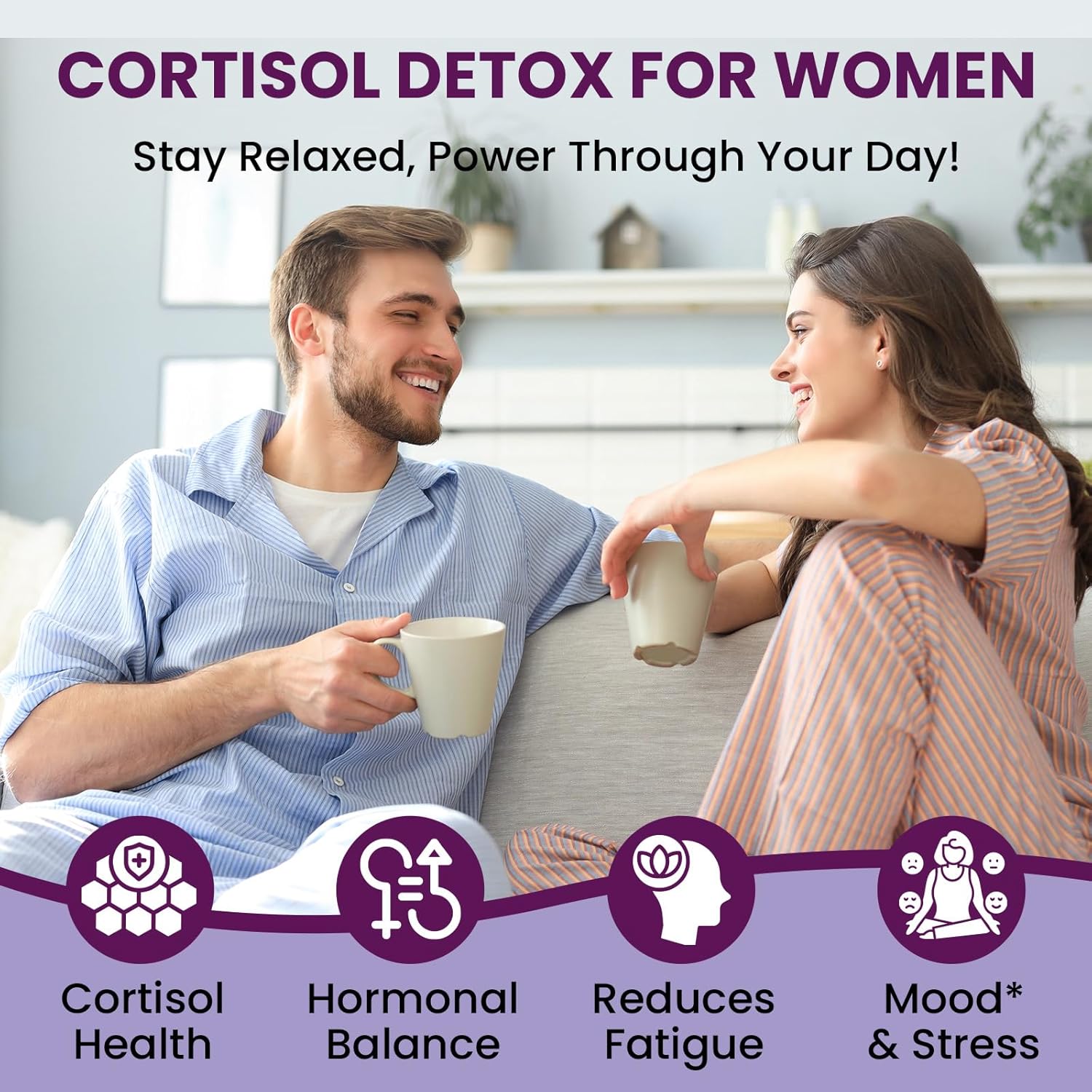 Cortisol Supplements for Women, 16 IN 1 Cortisol Detox for Women, with Magnesium, Ashwagandha, L-Theanine & Probiotics, Cortisol Reducer Manager for Hormone Balance, Mood & Digestion, 90 Tablets - Image 8