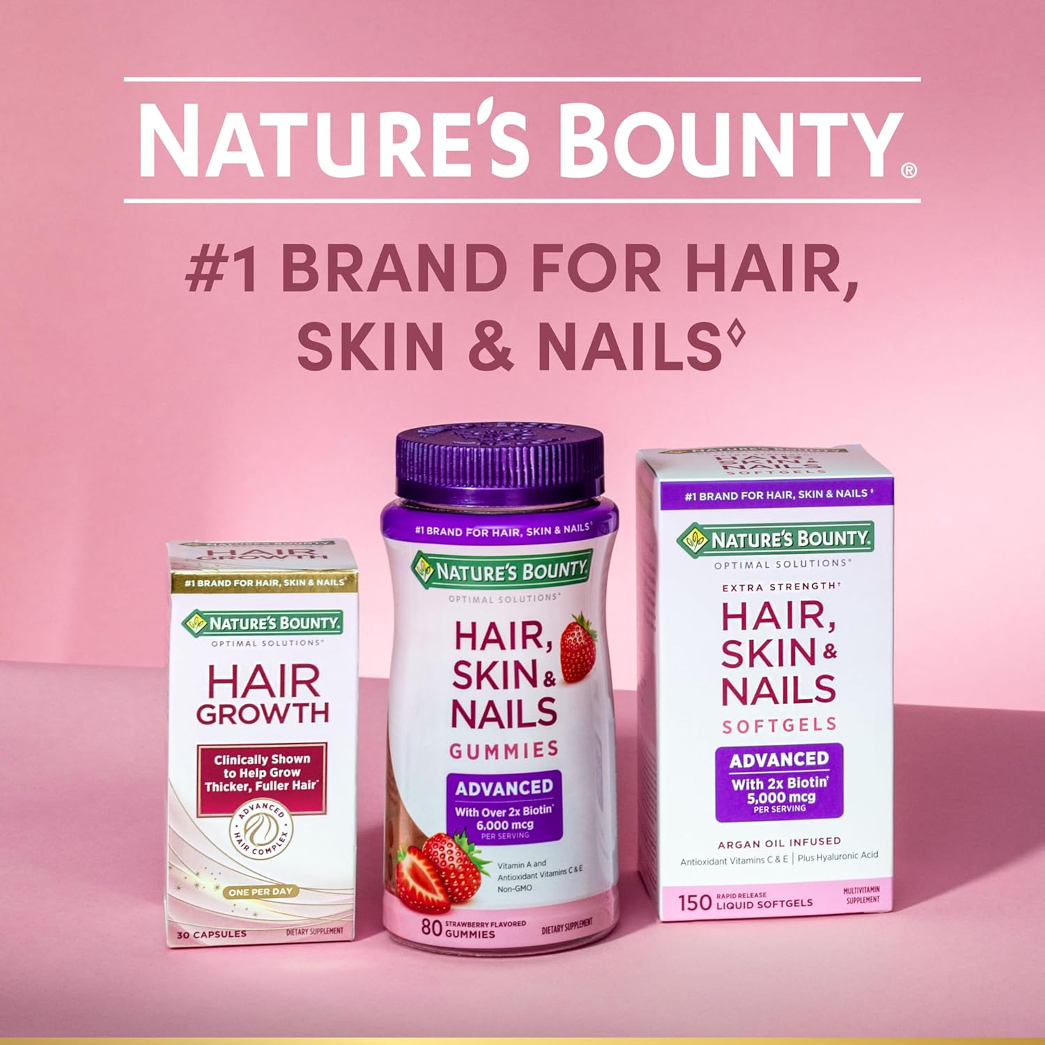 Nature's Bounty Optimal Solutions Women's Multivitamin, Immune and Cellular Energy Support, Bone Health, Raspberry Flavor, 80 Gummies, 40 Total Servings - Image 6