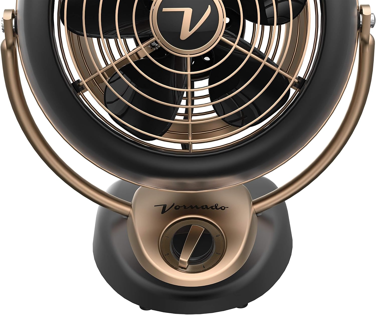 Vornado VFAN™ Vintage Air Circulator Fan, 3-Speed, Metal, Desktop Table Fan for Bedroom, Office, Cooling, with Adjustable Tilt Multi-Directional Airflow, Retro Design, Gunmetal - Image 3