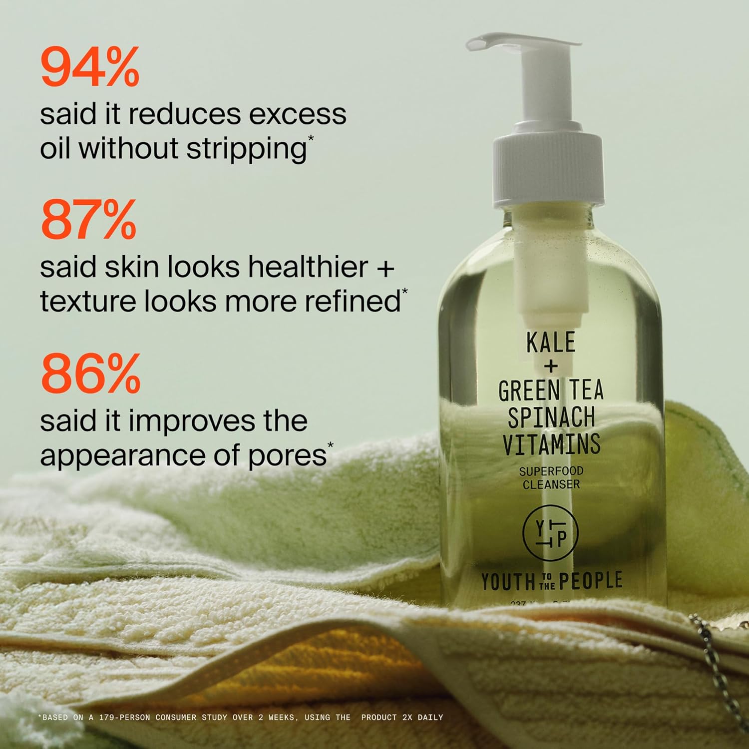 Youth To The People Superfood Facial Cleanser - Kale + Green Tea Daily Face Wash, Gently Removes Makeup, SPF, and Oils, Soothing Antioxidants for Glowing Skin, pH Balance, Clean Pores, Refillable - Image 7
