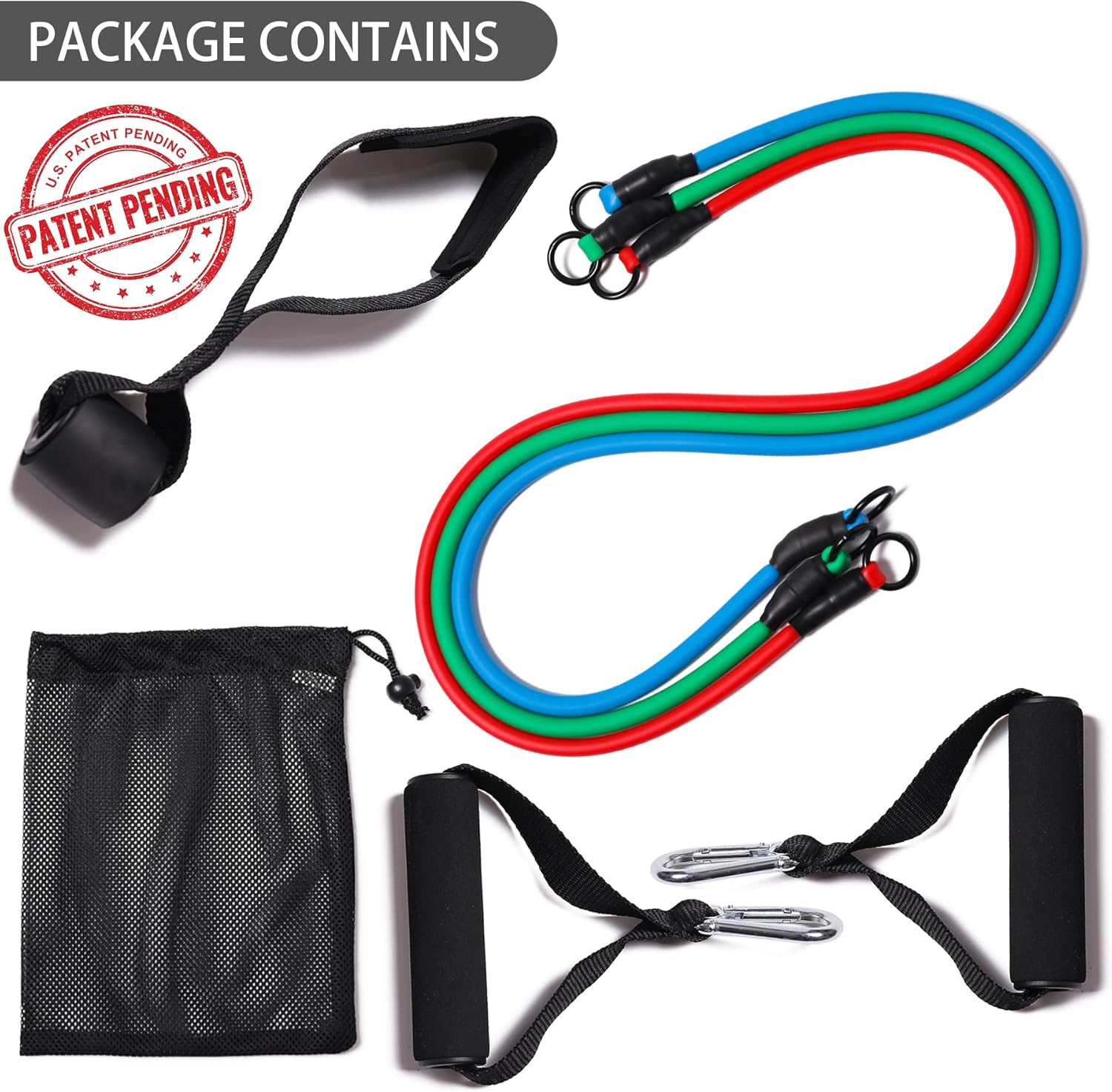 Resistance Bands with Handles for Working Out Women and Men, Exercise Bands with Door Anchor, Stretch Bands for Home Workouts, Simple Guide Included - Image 8