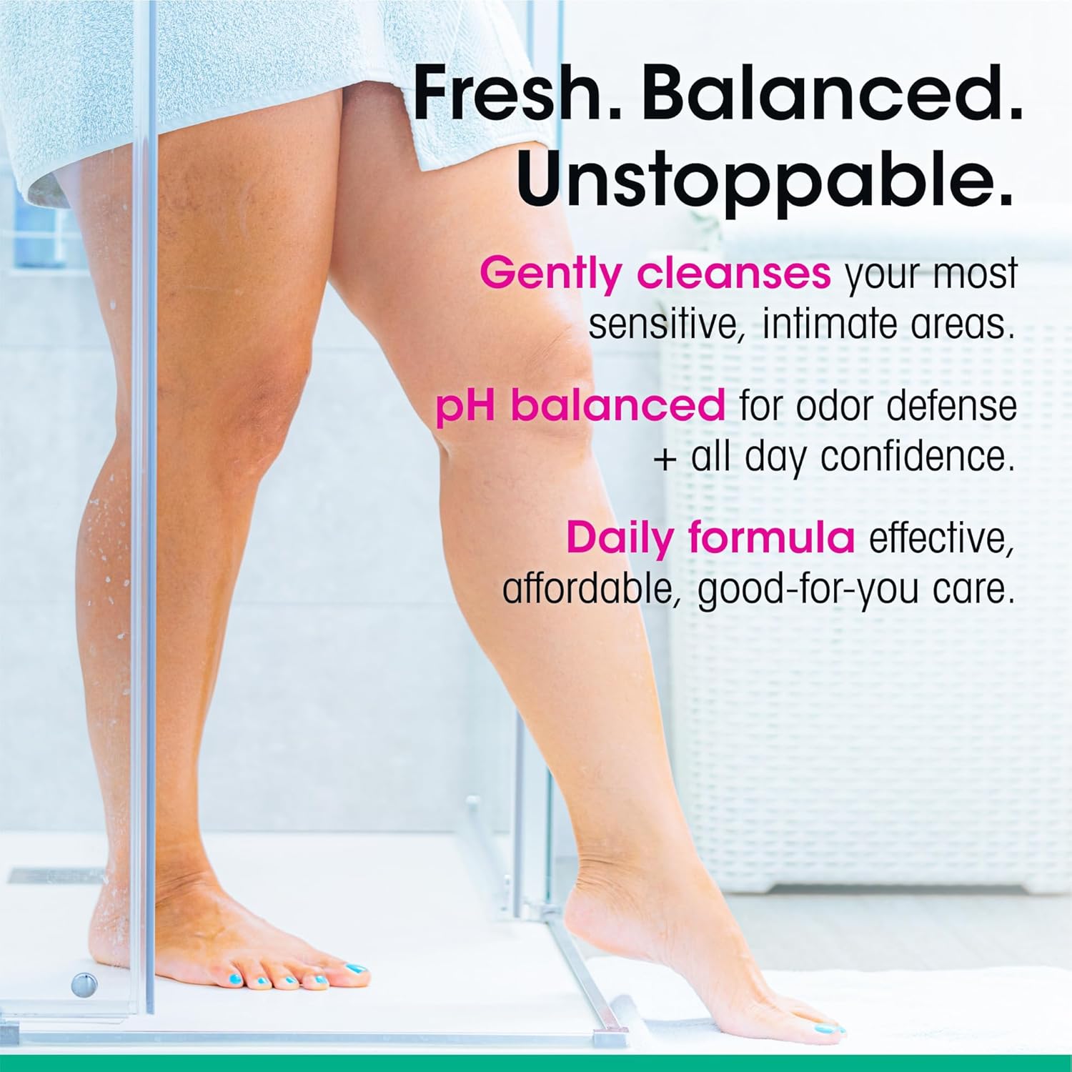 vH essentials, Ph Balanced Daily Feminine Wash, Tea Tree Oil & Prebiotic, 6, Fl Oz, (Pack Of 1) 54306 Clear - Image 4
