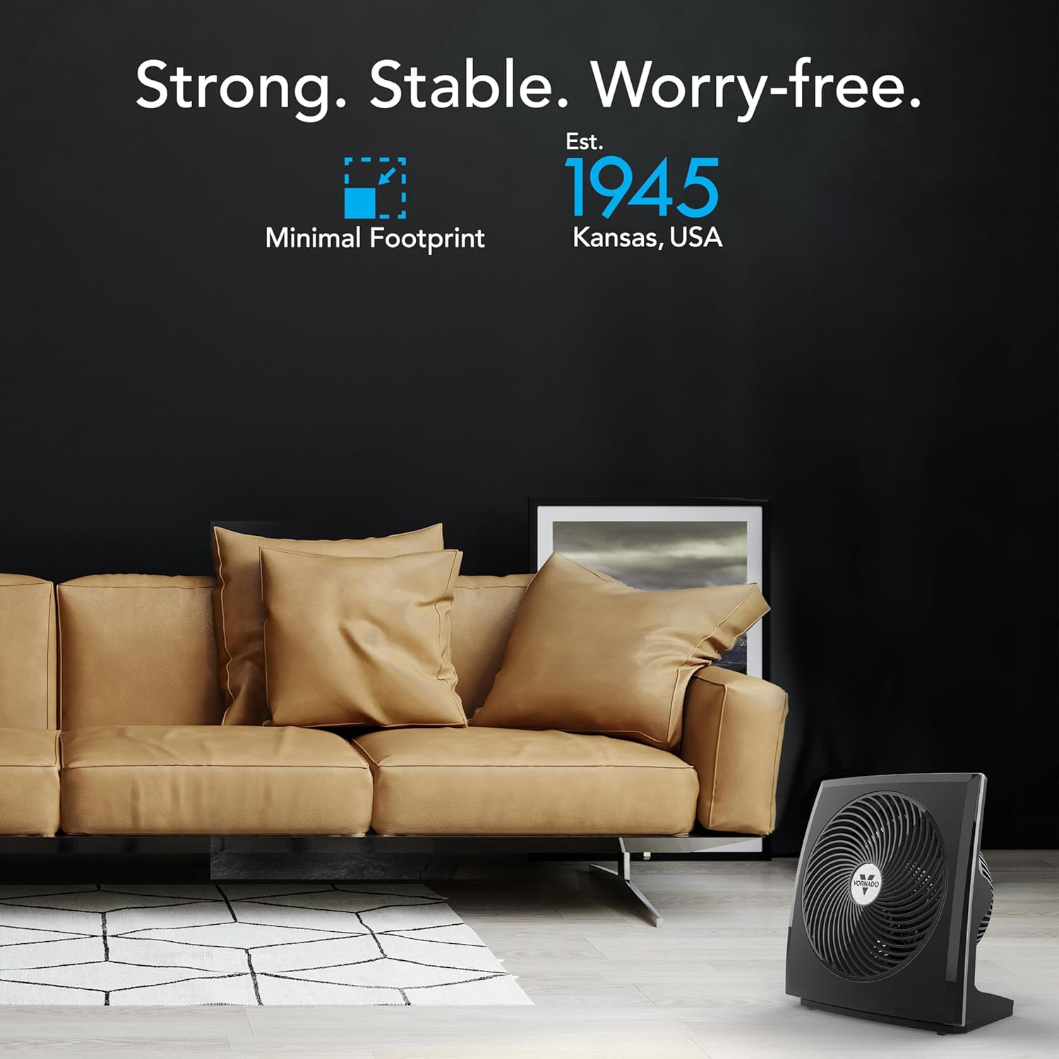 Vornado 673T Whole Room Air Circulator Fan, 3 Speed Settings, 90 Degree Pivoting Head, Deep Pitched Blades, Vortex Action Technology, Black Electric Fan for Bedroom, Office, Home - Image 6