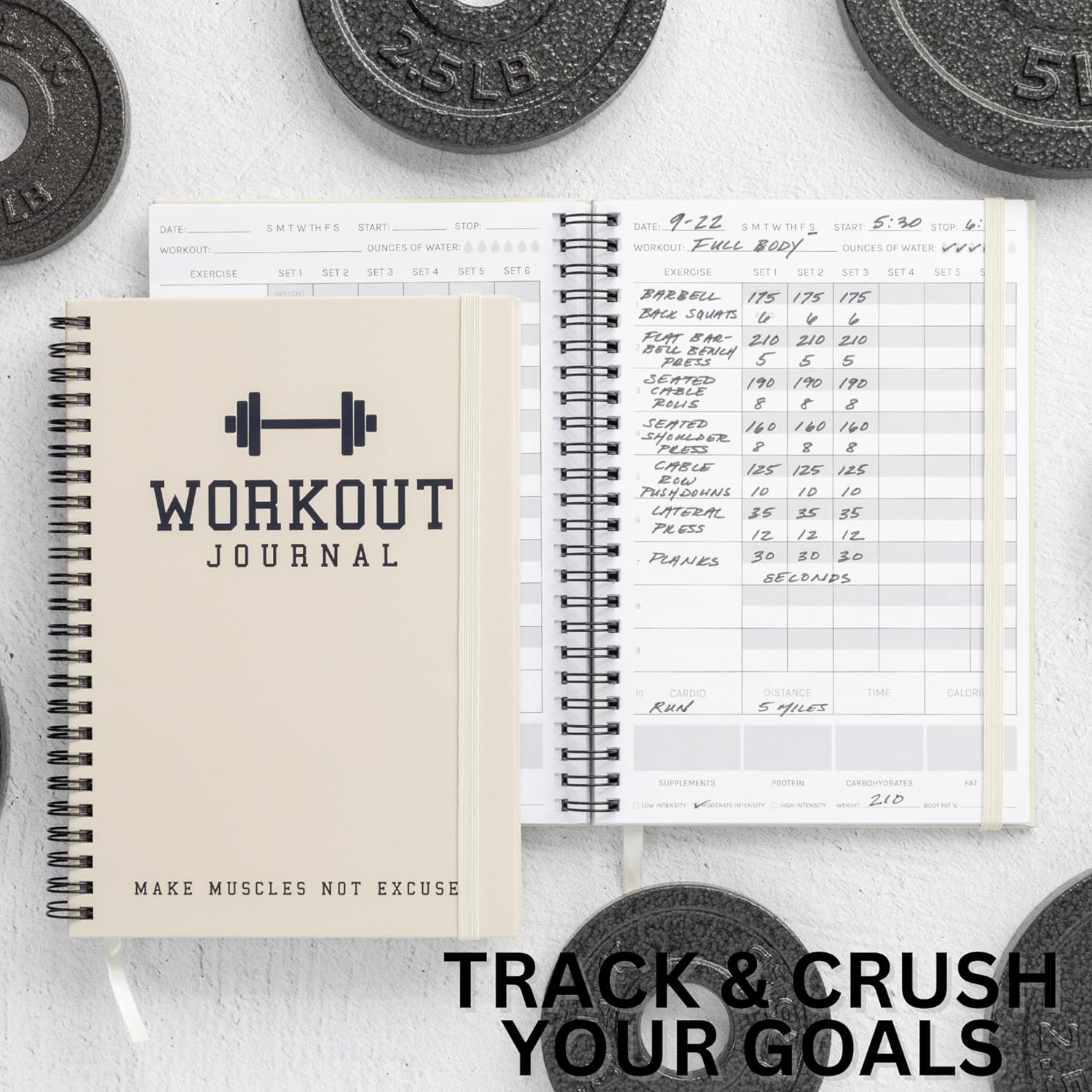 ZICOTO Ultimate Workout Journal - Complete Fitness Training Planner for Men and Women - Track PRs, Build Muscle & Dominate Your Workouts - Essential Gym Gear Accessories for Serious Weight Lifters - Image 5