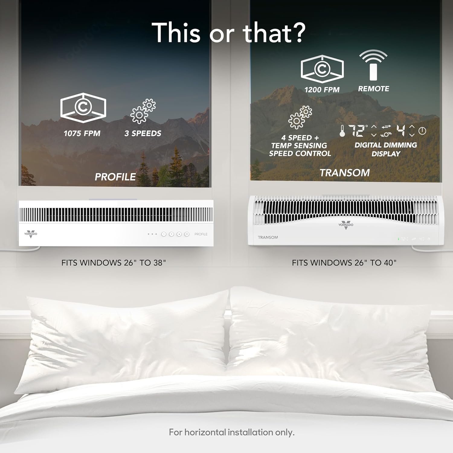 Vornado PROFILE® Window Fan, Whole Room Air Circulator, Reversible Exhaust, Quiet Operation, 3 Speed Settings, Low Profile Window Fan for Kitchen, Bedroom, and Home, White - Image 7