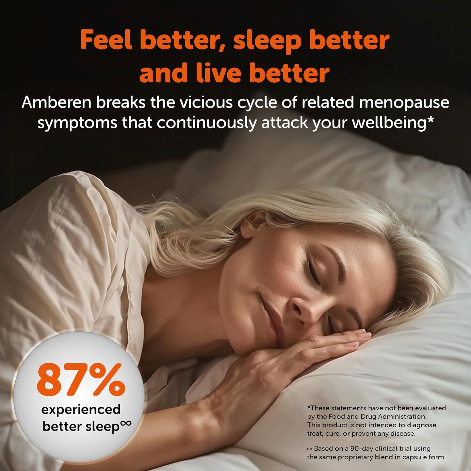 Amberen Menopause Supplement for Women, 60 Gummies, Clinically Proven, Helps Support Hormone Balance, Helps Relieve 12 Menopause Symptoms: Hot Flashes, Night Sweats, Mood Swings and More - Image 5