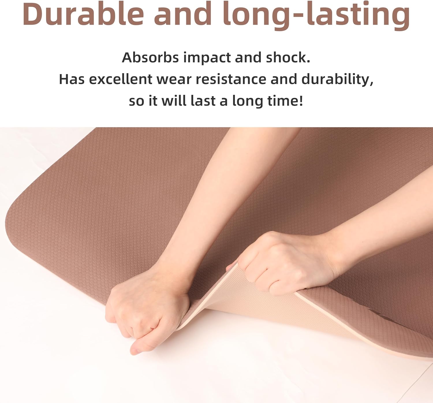 PAIDU Yoga Mat Non Slip Anti-tear,extra thick-2/5 inch(10MM)High Resiliency Professional POE Yoga Mats for Women Men Kids,72"x24"inch,Workout, Yoga, Pilates and Floor Exercise, with Carrier Strap - Image 7