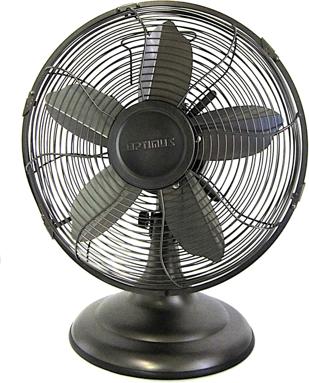 Optimus F-6212A F-6212A 3-Speed 60-Watt 12-In. Portable Retro Oscillating Table Fan