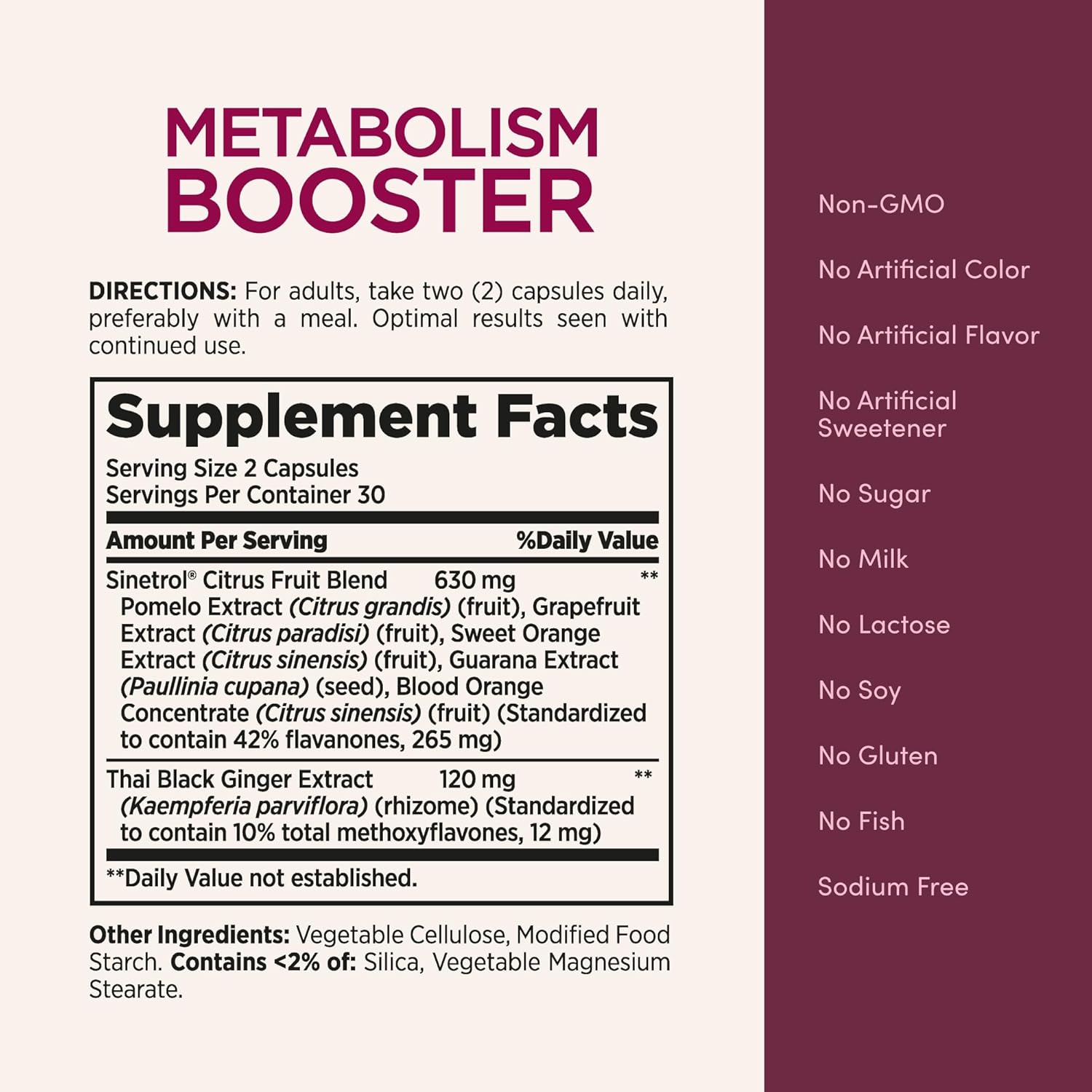 Nature’s Bounty Optimal Solutions Metabolism Booster Supplement, Boosts Fat Metabolism, Promotes Abdominal Fat Loss, With Citrus Extracts and Black Ginger, 60 Capsules - Image 5