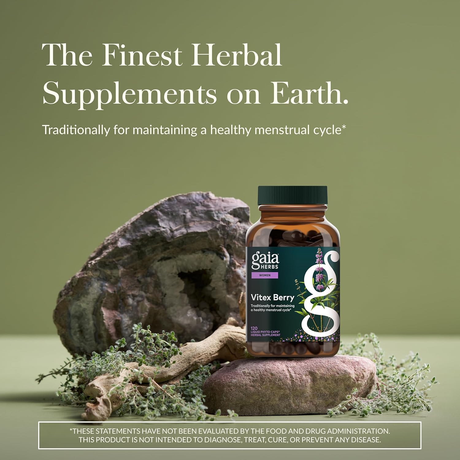 Gaia Herbs Vitex Berry - Vitex Traditionally Used to Support Hormone Balance for Women & a Healthy Menstrual Cycle* - 120 Vegan Liquid Phyto-Caps (60 Servings) - Image 2