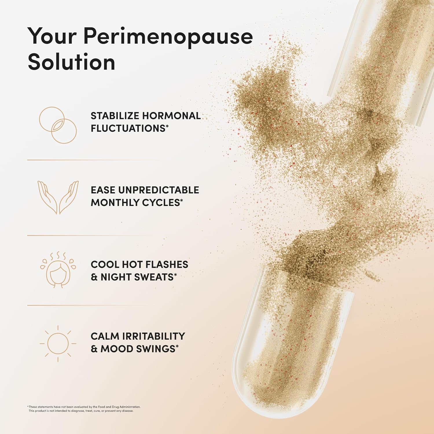 Perimenopause Supplements Women - Complete 11-in-1 Hormonal Balance & Multi-Symptom Relief: Hot Flashes, Night Sweats & Mood - Premenopausal Support Formula - 3rd Party Tested - Non-GMO - 60 Capsules - Image 3