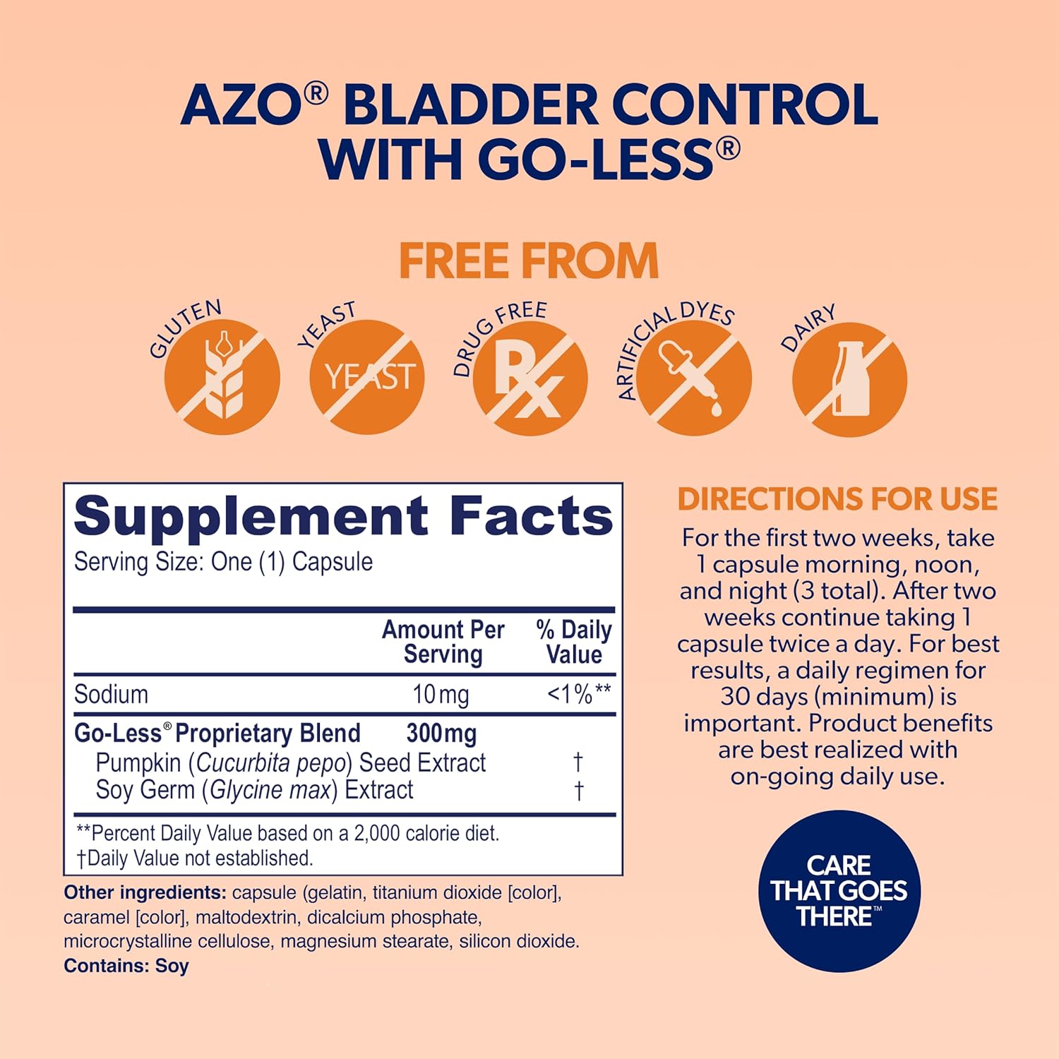AZO Bladder Control with Go-Less® & Weight Management Dietary Supplement | Helps Reduce Occasional Urgency* | Promotes Healthy Metabolism* | Supports a Good Night’s Sleep* | 48 Capsules - Image 3