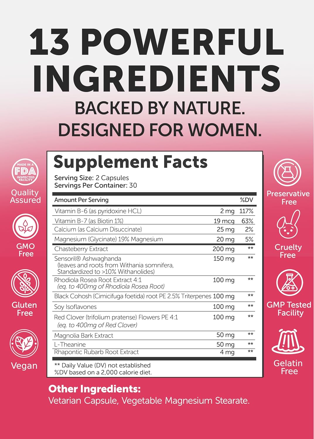 Lunakai USA Made Natural Menopause Supplements for Women – 13-in-1 Menopause Relief for Hot Flashes, Night Sweats, Sleep & Mood Support, 60ct - Image 5