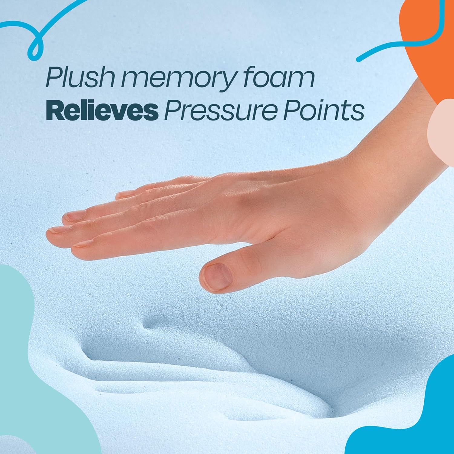 Linenspa Memory Foam Mattress Topper, Queen Size - 2 Inch Gel Infused Memory Foam - Plush Feel - Cooling and Pressure Relieving - CertiPUR Certified - Image 3