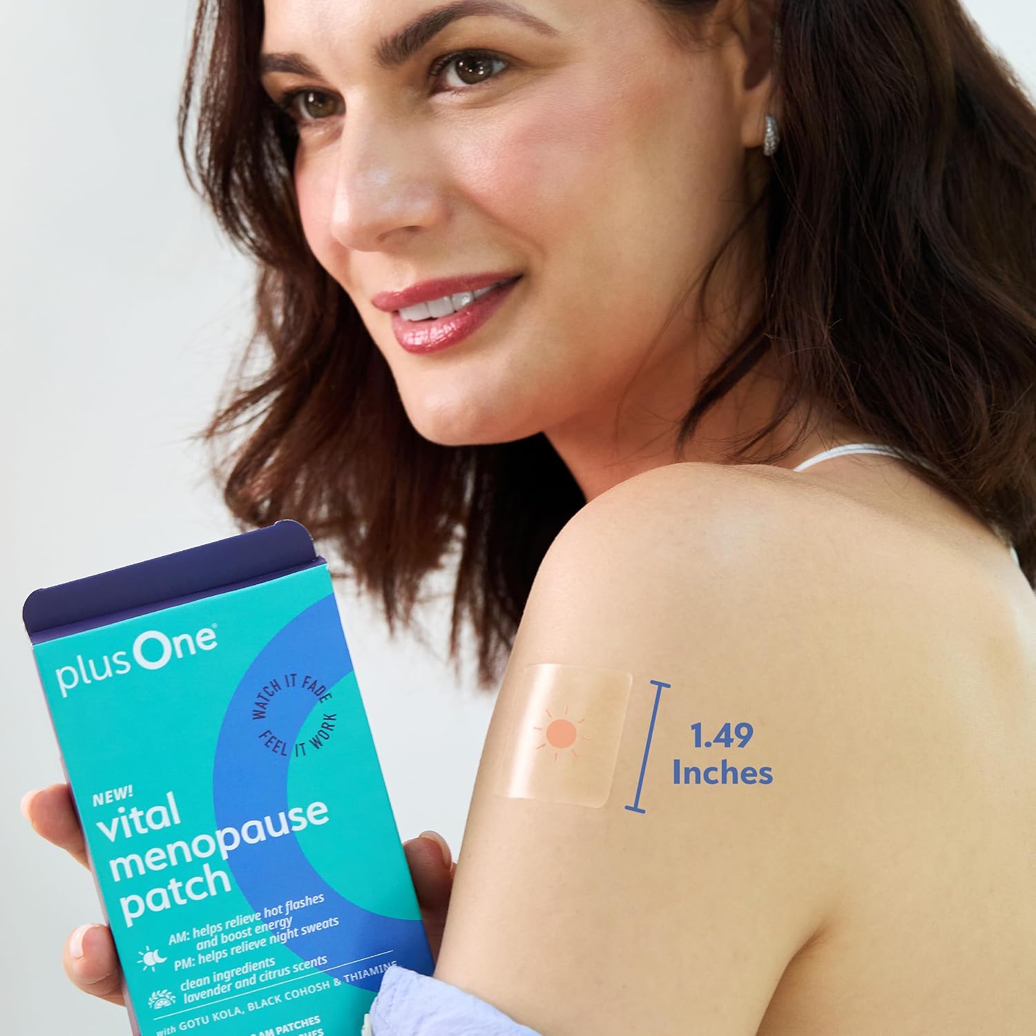 plusOne Vital Menopause Patches AM & PM – Hot Flash & Night Sweat Support – Promotes Energy & Sleep – Herbal Arjuna Daily Patches – 16ct - Image 3