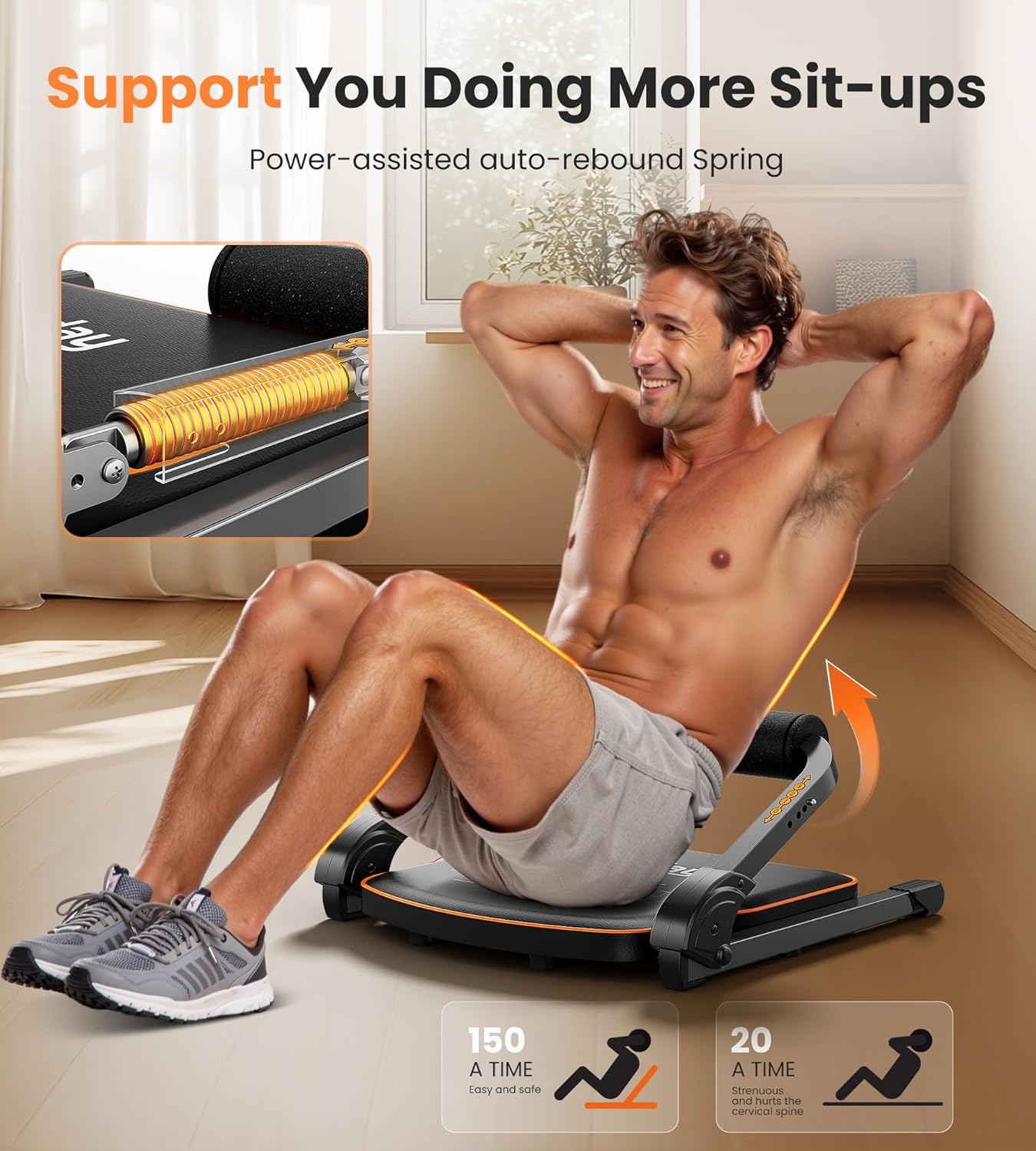 Niceday Ab Workout Equipment, Ab Machine for Stomach Workout, Ab Trainer Machine for Home, Ab Crunch Machine for Home Exercise, Sit Up Machine with 330 LBS Weight Capacity - Image 4
