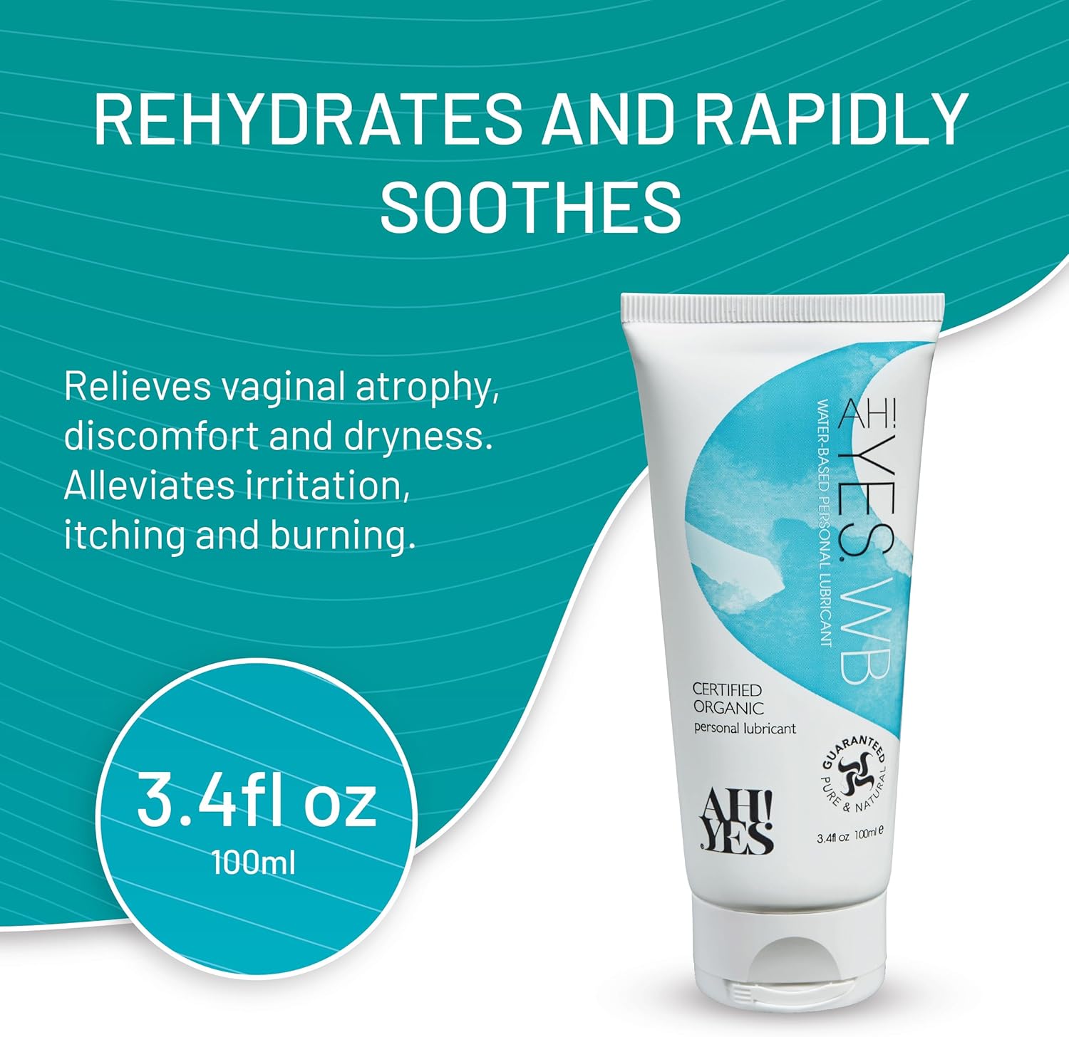 AH! YES® Double Glide Lubricant Bundle | Water-Based & Plant Oil-Based Lubricants | Certified Organic, Long-Lasting & Hydrating | Natural Lubricants (WB, 3.4fl oz + OB, 4.7fl oz) - Image 4