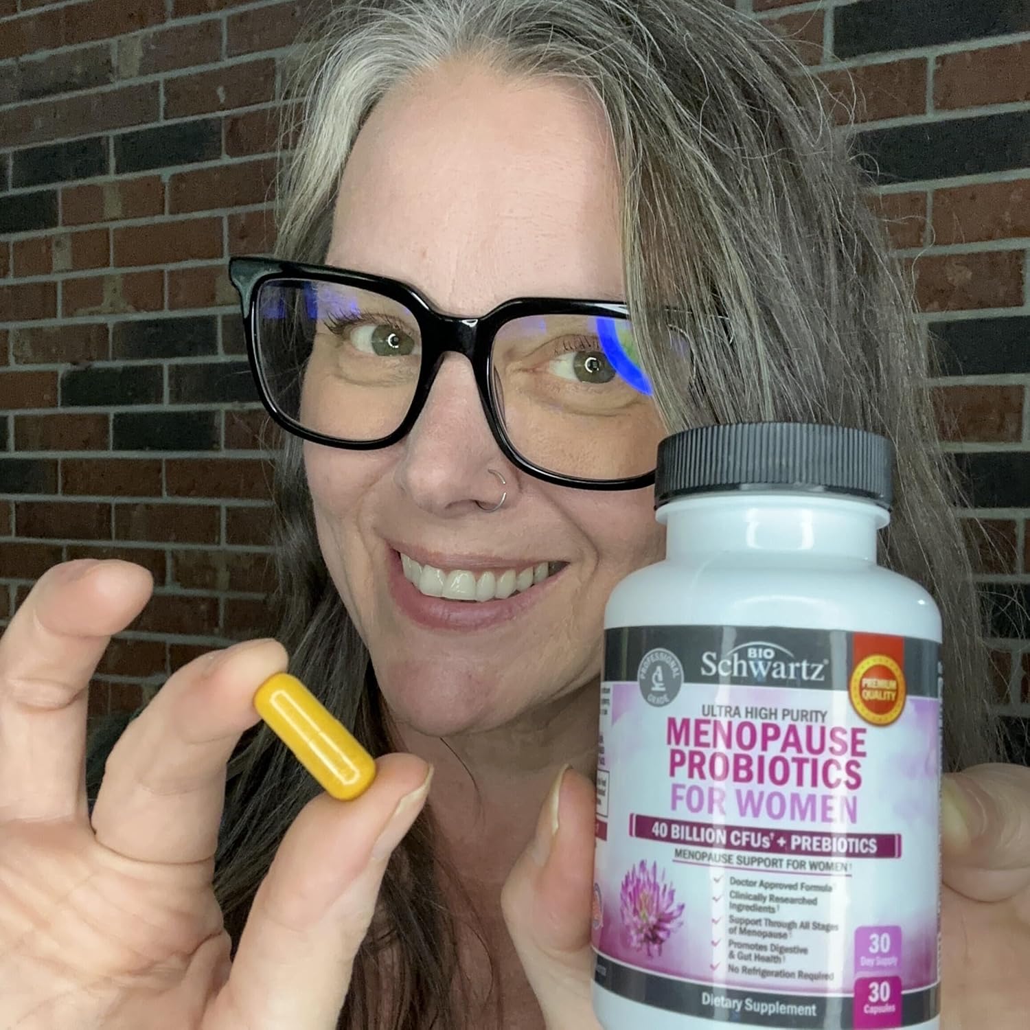 Menopause Supplements for Women - 40 Billion CFU Menopause Probiotics for Women - Support for Hot Flashes Night Sweats Mood Swings and Balance - Non-GMO, 30 Easy-Swallow Capsules, 30 Servings - Image 9