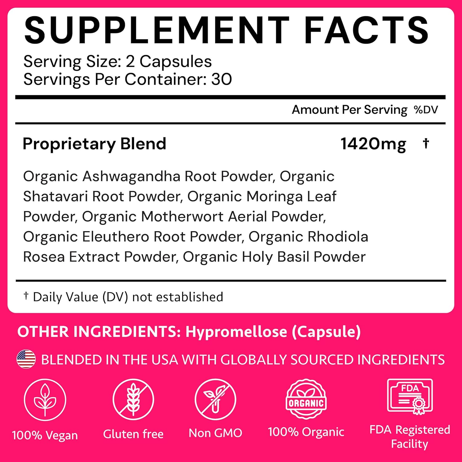 Ayurvedic Hormone Balance for Women | Cortisol Reducer | Mood, Energy, & Sleep Support | Regulates Estrogen | Stress Relief | Ashwagandha, Rhodiola, & Shatavari | Made in USA | 60 Ct. - OSH Wellness - Image 12