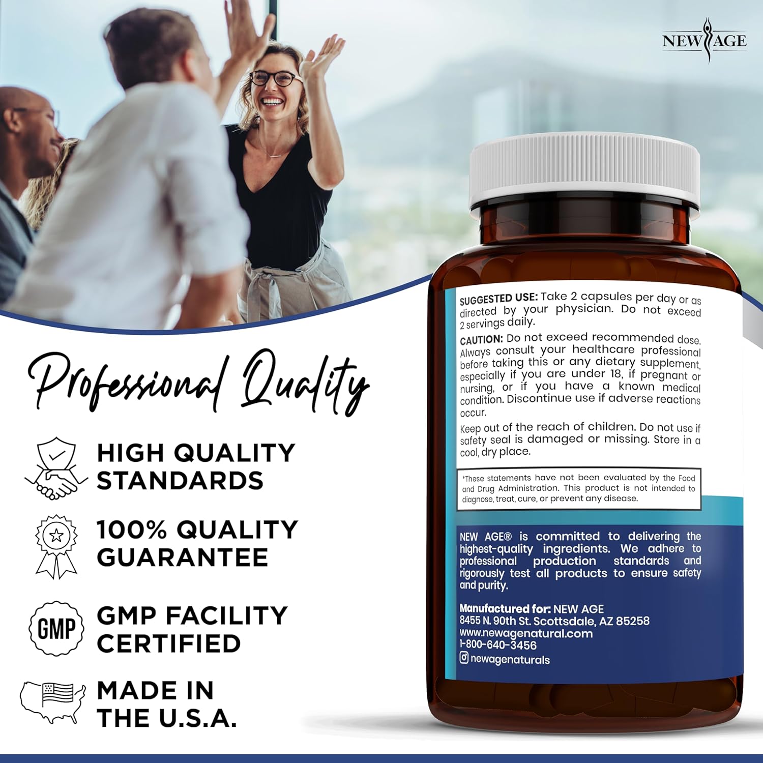 NEW AGE Pro Optimize Probiotics for Women, Menopause, Digestive Health - Support for Bloating, Hot Flashes, Joint Support, Night Sweats - Gut Health & Metabolism - Dong Quai (60 (Pack of 1)) - Image 7