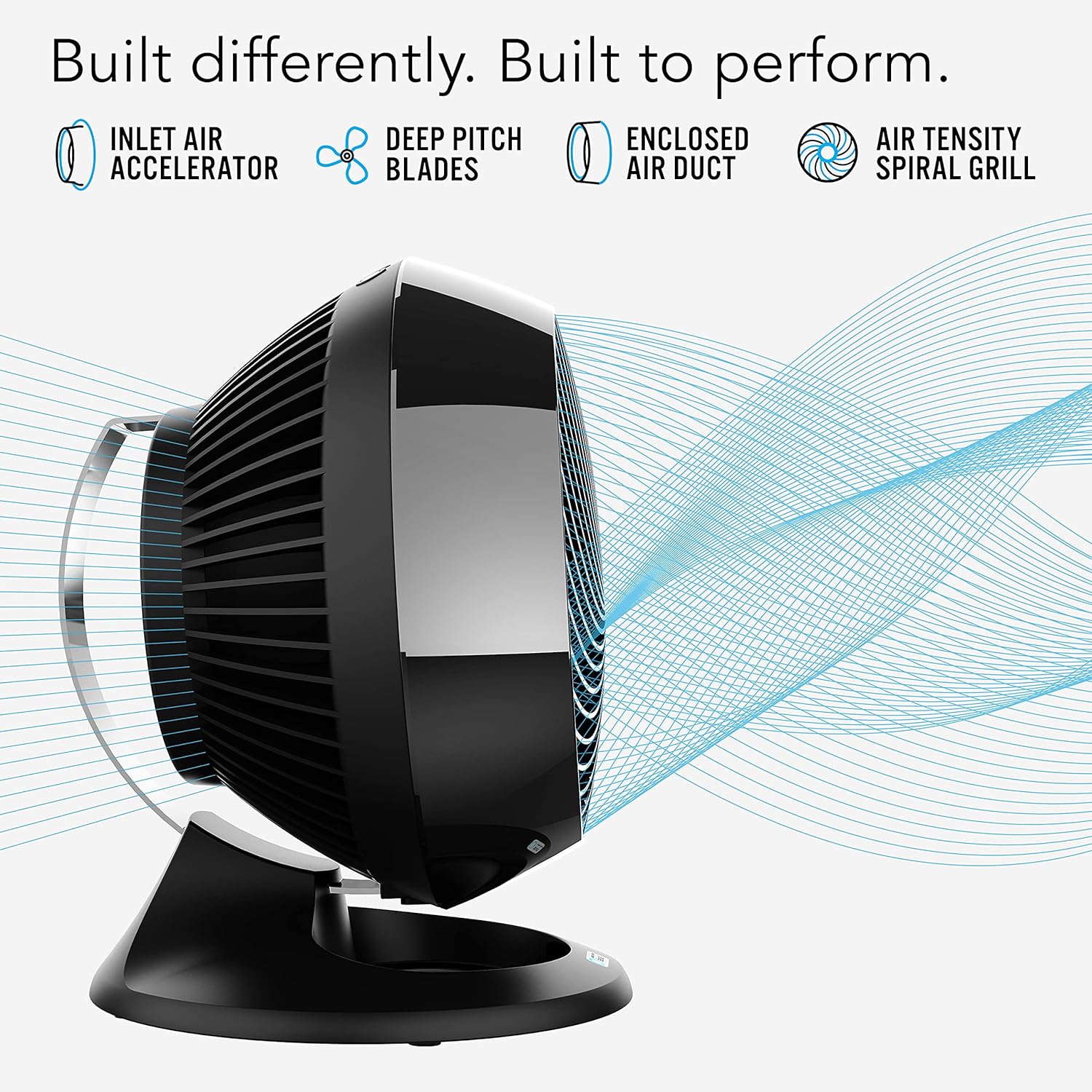 Vornado 660 AE Large Whole Room Air Circulator Fan with 4 Speed Settings, Works with Alexa, Chrome Glide Bar for Directional Airflow, Powerful Targeted Airflow, A Certified for Humans Device, Black - Image 4