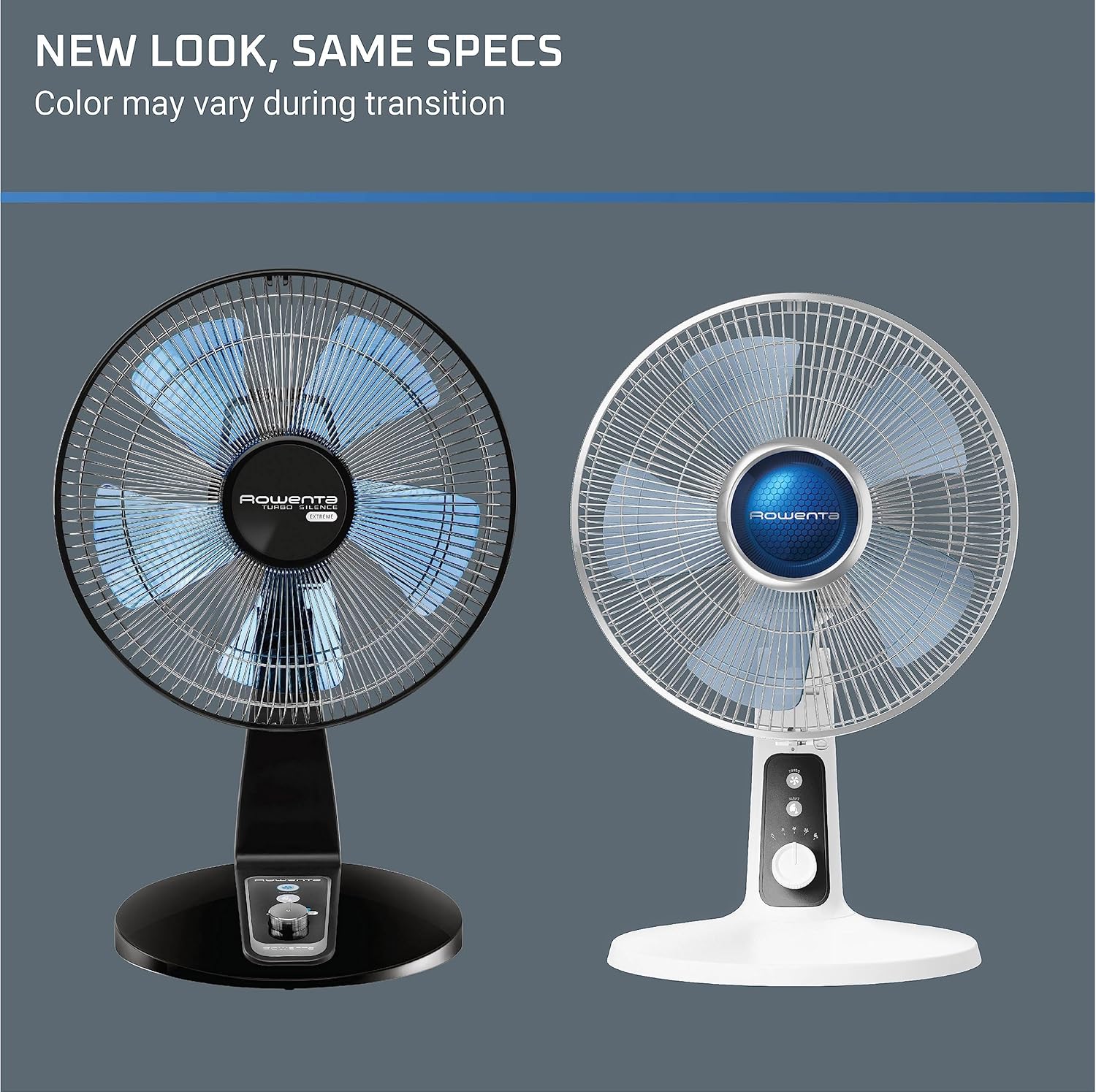 Rowenta, Desk Fan, Turbo Silence Table Fan, 12 Inches, Ultra Quiet Fan for Bedroom, Oscillating, Portable, 4 Speeds, Manual Turn Dial, White, Indoor, VU2730 - Image 9