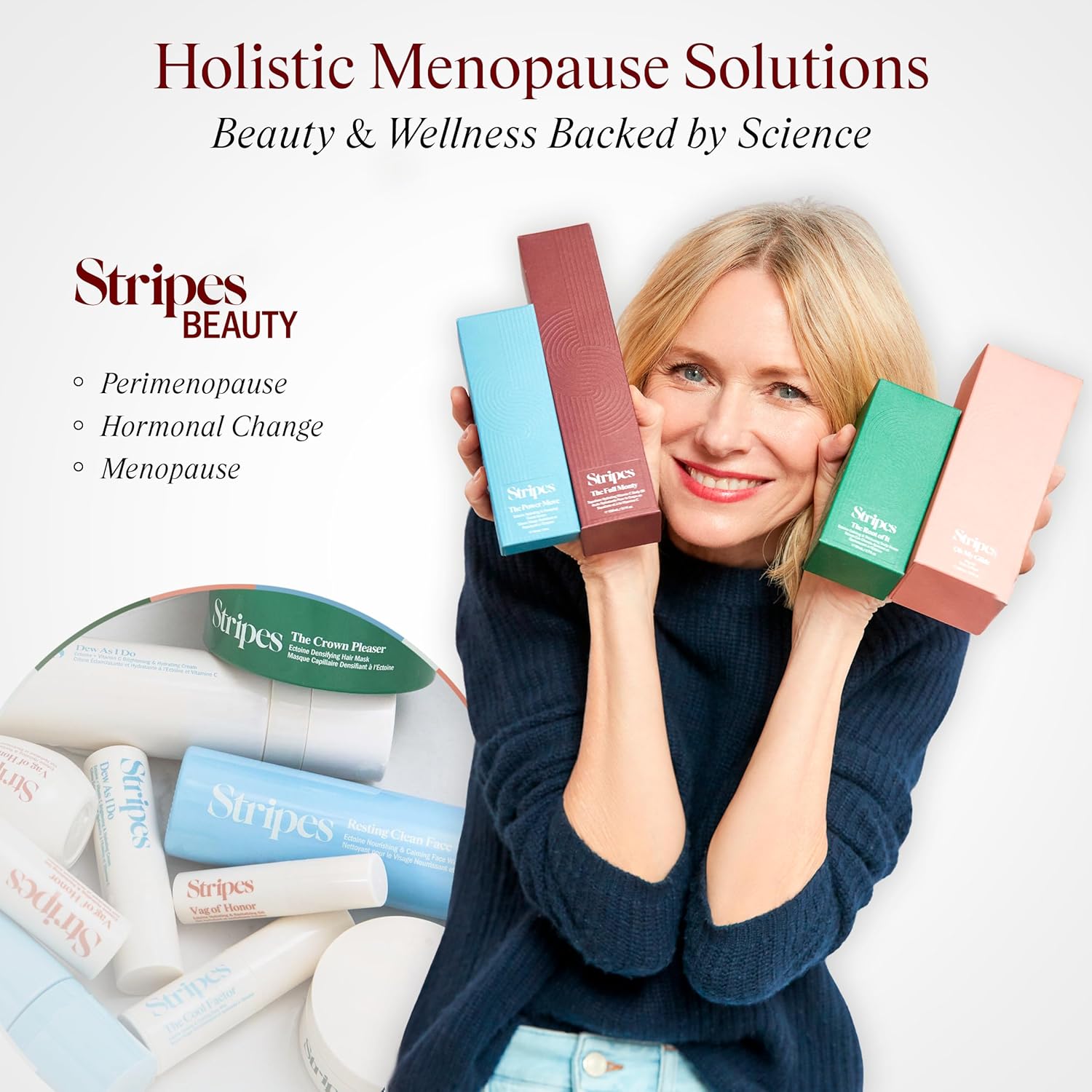 Stripes Naomi Watts Dew As I Do Vitamin C Moisturizer To Brighten Hydrate With Hyaluronic Acid Radiant Even Complexion Improve Sensitive Skin Barrier Menopause Support - Image 6