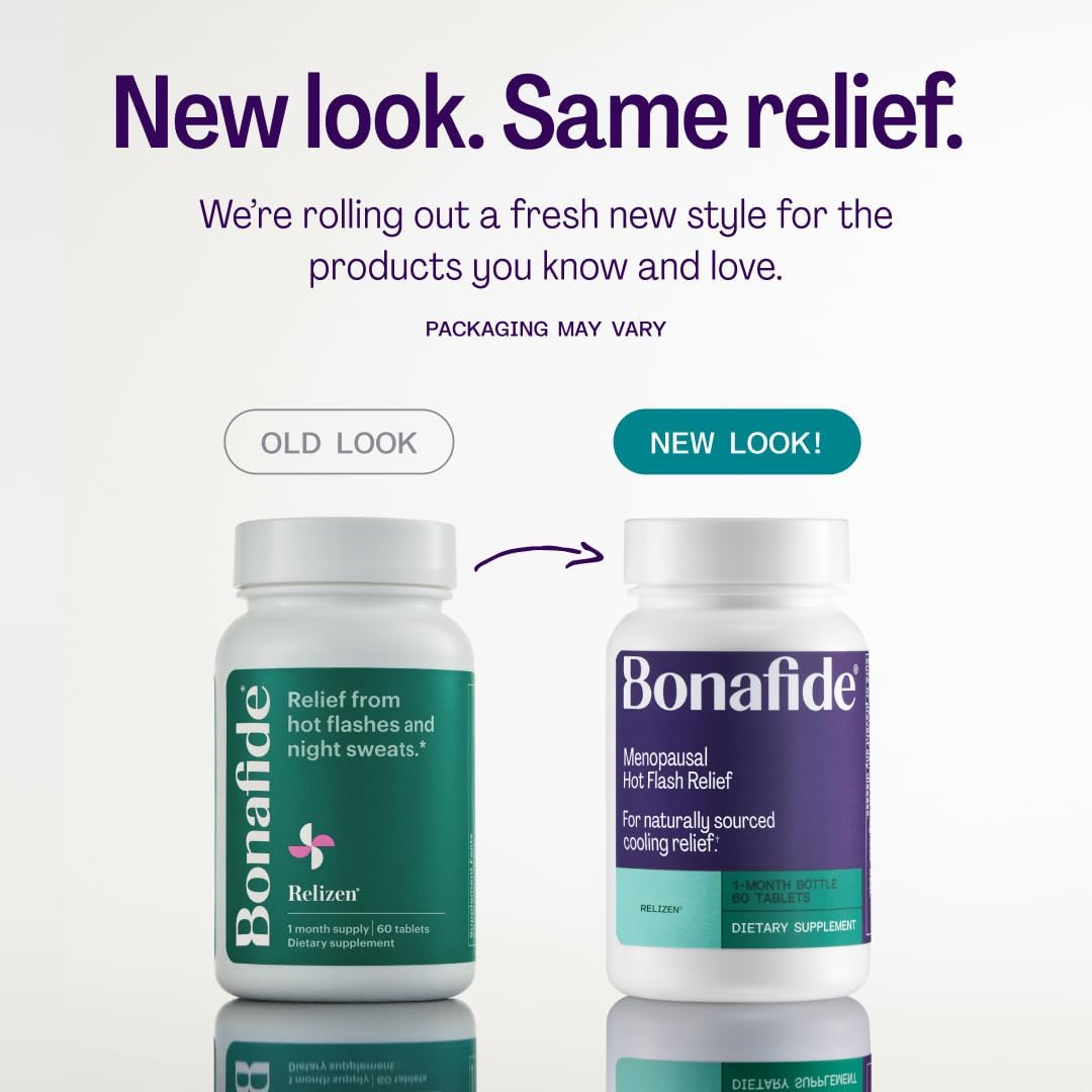 Relizen by Bonafide. Relief from Menopausal Hot Flashes & Night Sweats. — 2-Month Supply (120 Tablets) - Image 2