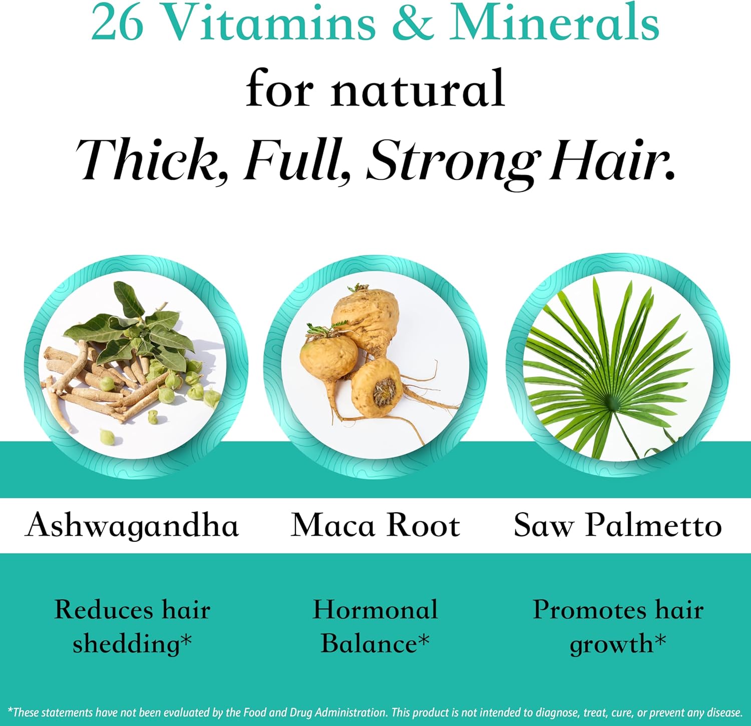 Women's Balance Hair Growth Supplements, Ages 45 and Up, Customer Proven for Visibly Thicker Hair and Scalp Coverage, Soy-Free, Made with 26 Ingredients including Beta Carotenes - 2 Month Supply - Image 6
