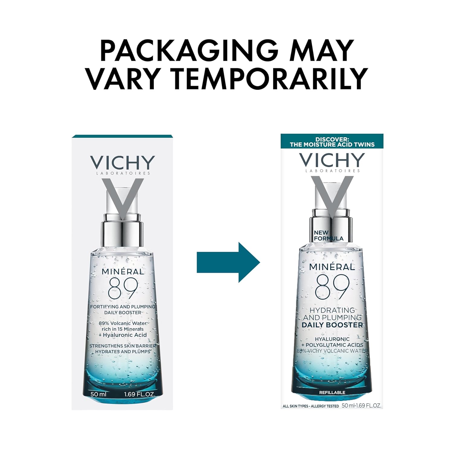 Vichy Mineral 89 Booster, Pure Hyaluronic Acid Serum for Face with Polyglutamic Acid for Skin Barrier Repair, Plumps & Hydrates, Lightweight Hydrating Serum, Oil-Free, Non-Sticky - Image 8