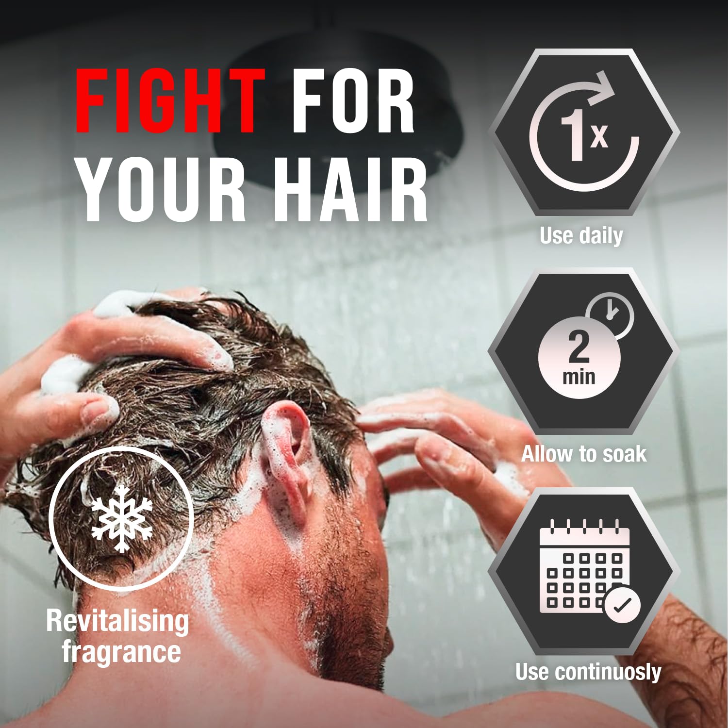 Alpecin C1 Caffeine Shampoo 8.45 fl Oz (Pack of 3) I Hair Performance Enhancer I Promotes Natural Hair Growth and Thickness I Energizes Scalp - Image 4