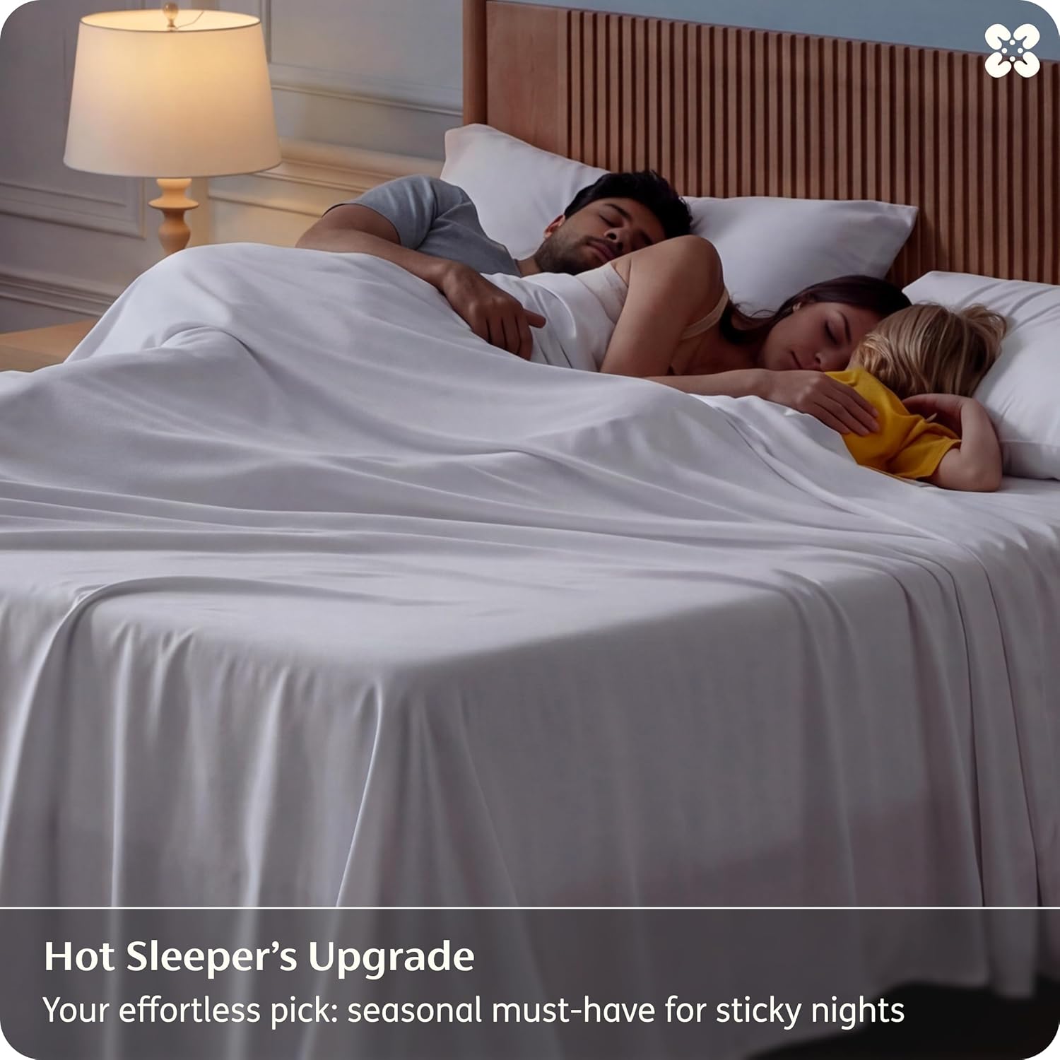 Bedsure King Size Sheet Set, Cooling Sheets, Rayon Derived from Bamboo, Deep Pocket Up to 16", PureWoven, Breathable & Soft, Bed Sheets, Hotel Luxury Silky Bedding for Hot Sleepers, White - Image 2