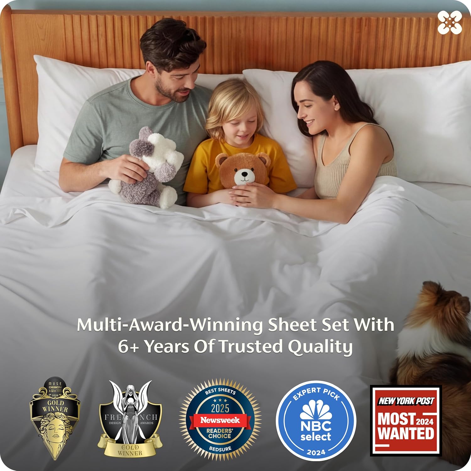 Bedsure King Size Sheet Set, Cooling Sheets, Rayon Derived from Bamboo, Deep Pocket Up to 16", PureWoven, Breathable & Soft, Bed Sheets, Hotel Luxury Silky Bedding for Hot Sleepers, White - Image 3