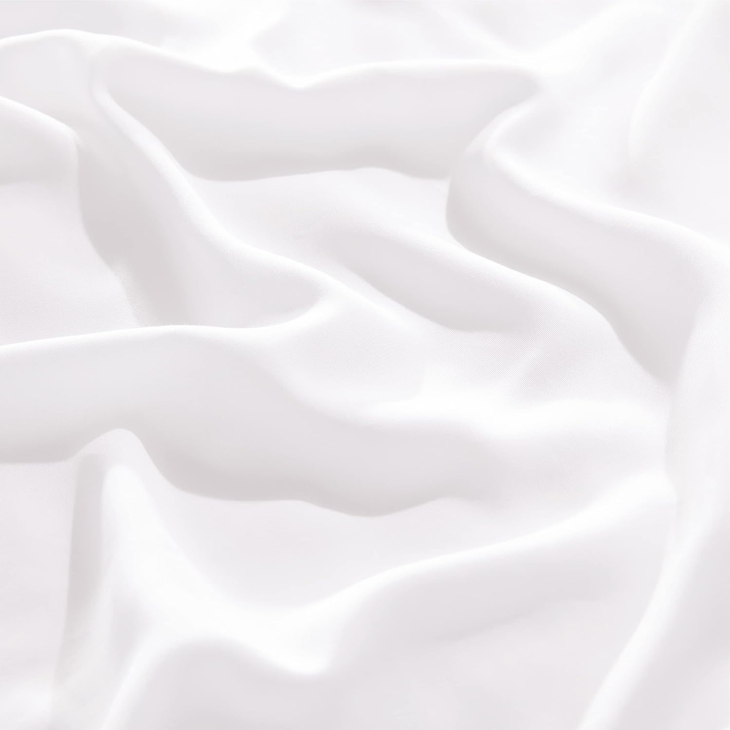 Bedsure King Size Sheet Set, Cooling Sheets, Rayon Derived from Bamboo, Deep Pocket Up to 16", PureWoven, Breathable & Soft, Bed Sheets, Hotel Luxury Silky Bedding for Hot Sleepers, White - Image 9