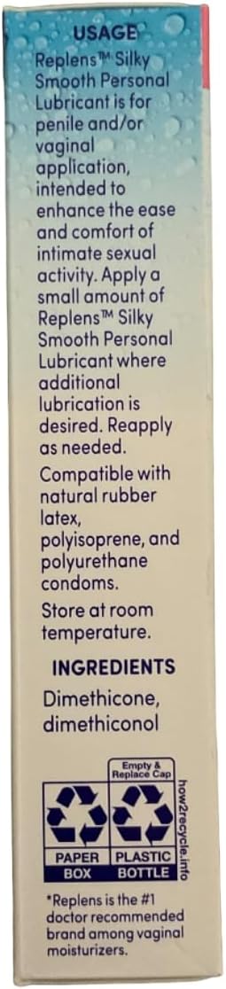 Replens Silky Smooth Personal Lubricant 2.7 fl oz (76.54 g) Pack of 5 - Image 4