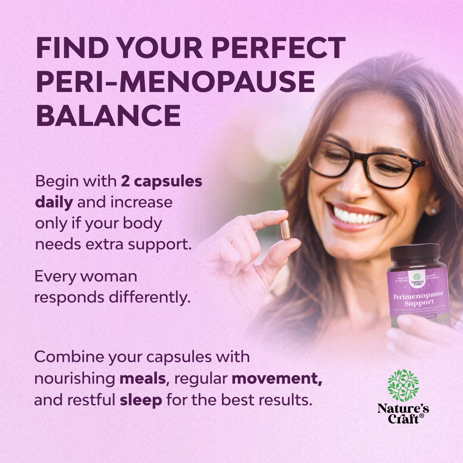 Complete Perimenopause Supplement for Women - Multibenefit Menopause Ease for Women with Maca Root Vitex Berry & Black Cohosh for Hot Flashes Night Sweats Hormone Balance and Mood Support - 120 Count - Image 5