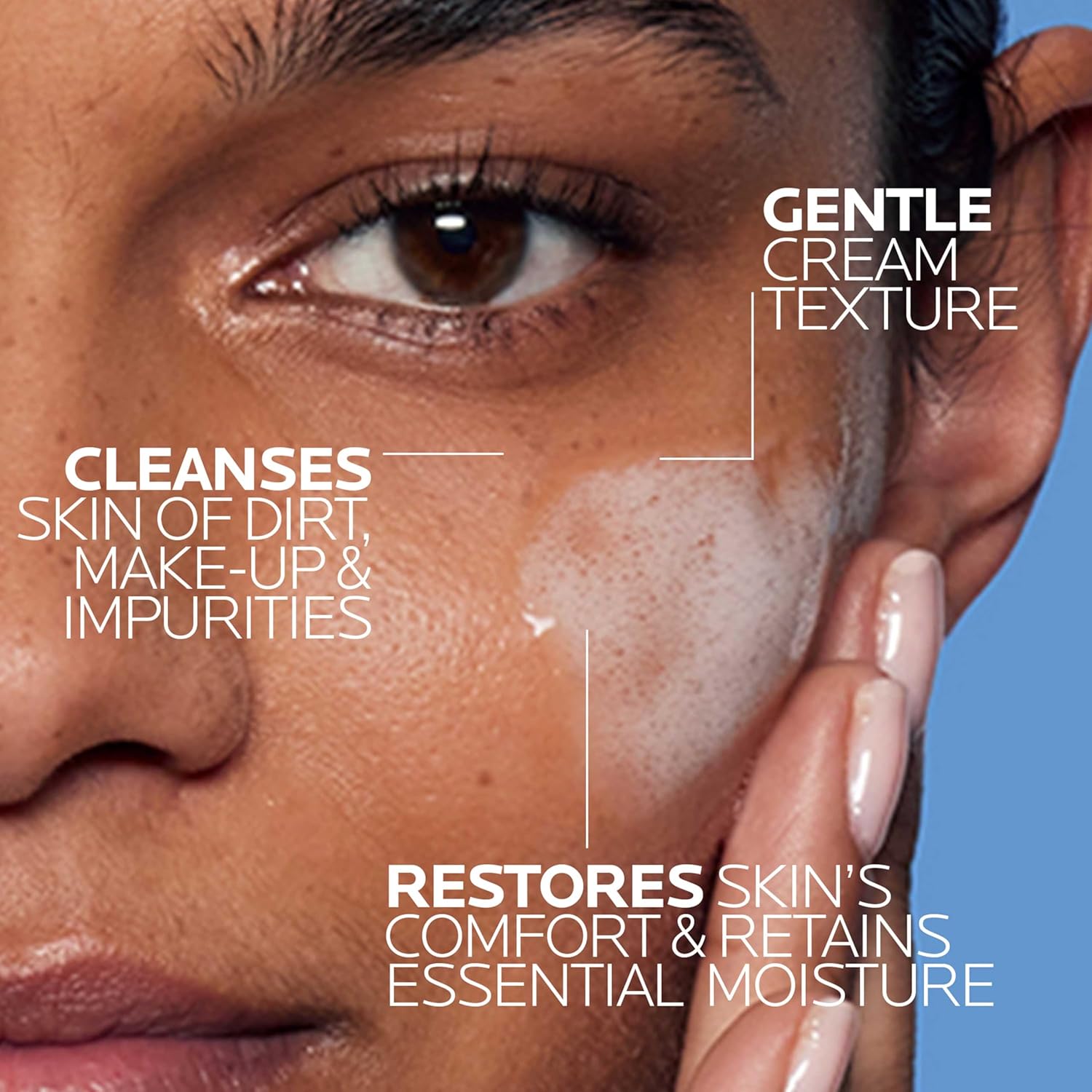 La Roche-Posay Toleriane Hydrating Gentle Face Cleanser, Hydrating Facial Cleanser With Niacinamide + Ceramides, Daily Face Wash For Dry Skin To Normal Skin, Sensitive Skin Tested, Fragrance Free - Image 4