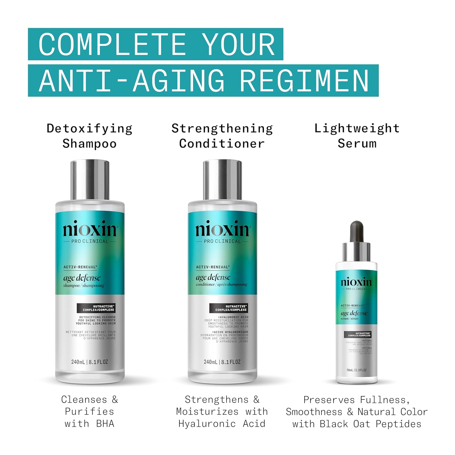 Nioxin Age Defense Shampoo for Aging Hair | Detox Scalp Cleanser with Niacinamide | Deeply Cleanses & Purifies Scalp & Hair | Paraben, Sulfate & Silicone-Free | Daily Use - Image 10