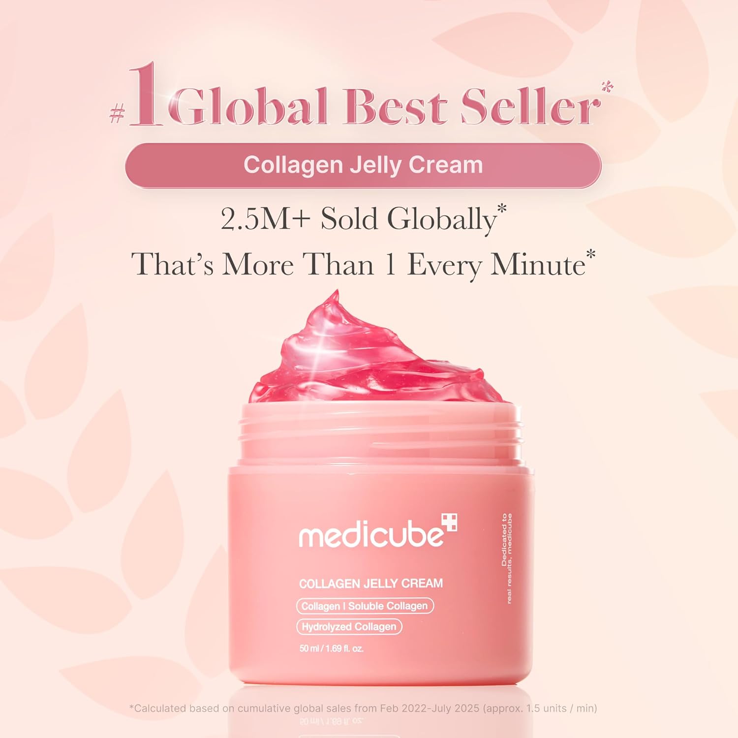 medicube Pink Glass Glow Skin Trio: Salmon DNA PDRN pink collagen jelly gel mask (4ea) and PDRN Peptide Serum, glow serum and Collagen Jelly Cream 50ml - Image 2