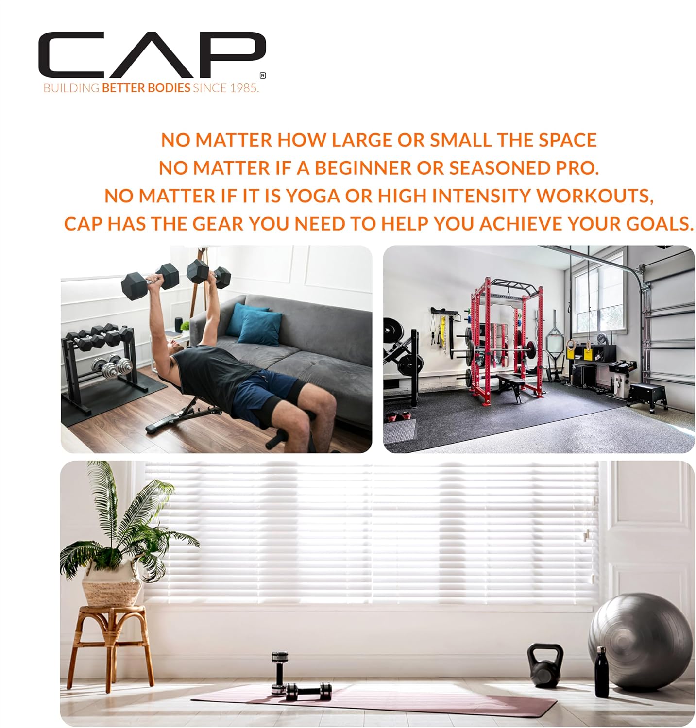 CAP Barbell 1/2-Inch High Density Exercise Yoga Mat with Strap | Multiple Options - Image 7