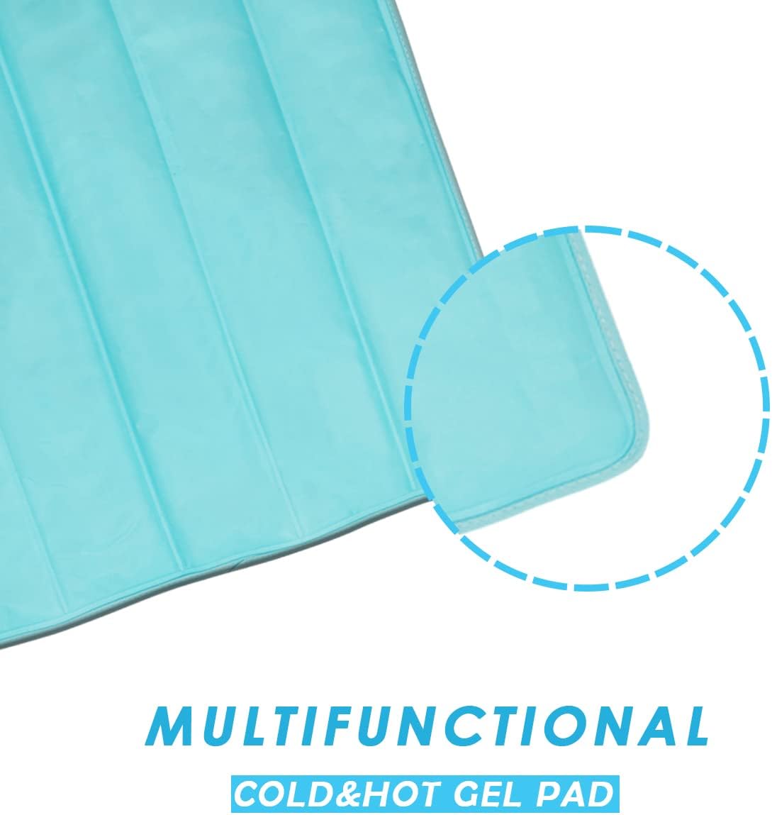 Ice Cooling Mat, Gel Cooling Cold Mat Pain Relief, Injuries Mesh Fabric Hot Cold Therapy Pack for Back, Shoulder, Knee, Belly Green 18in×18in (Green) - Image 4